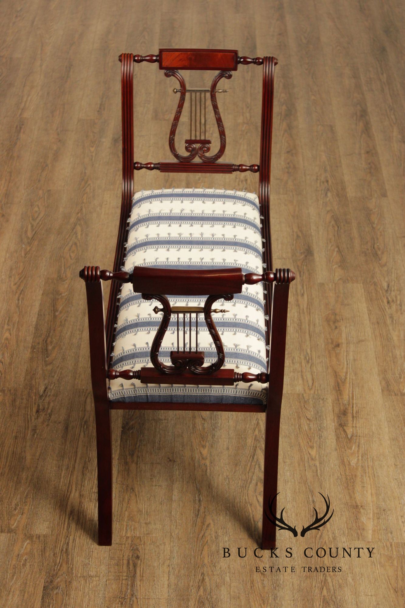 Regency Style Mahogany Harp Bench