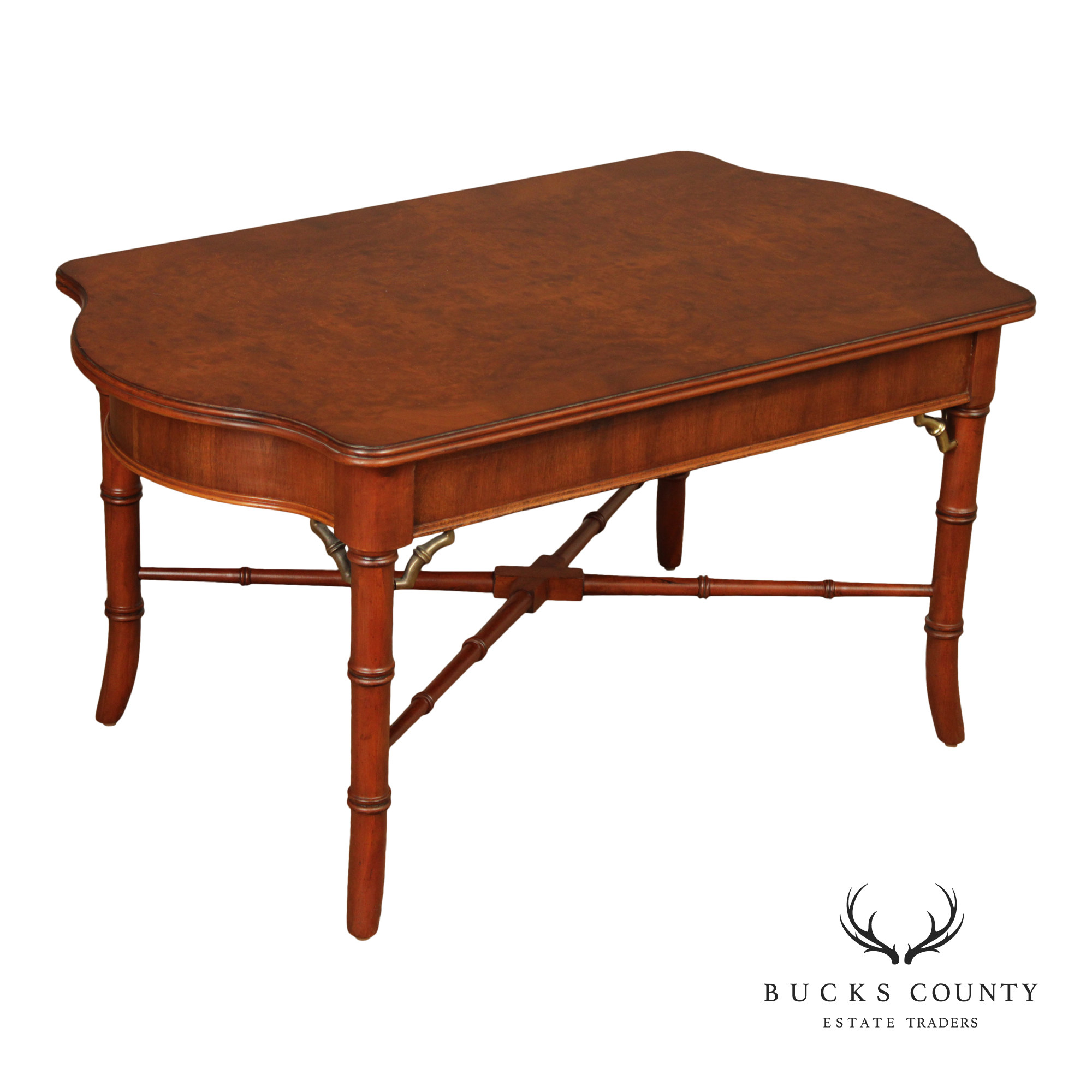 Lexington Cherry Faux Bamboo Cocktail Table
