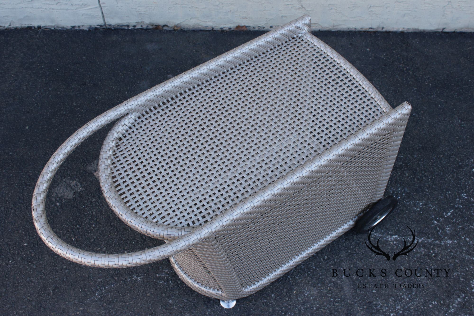 Dedon Contemporary Outdoor Patio Bar Cart