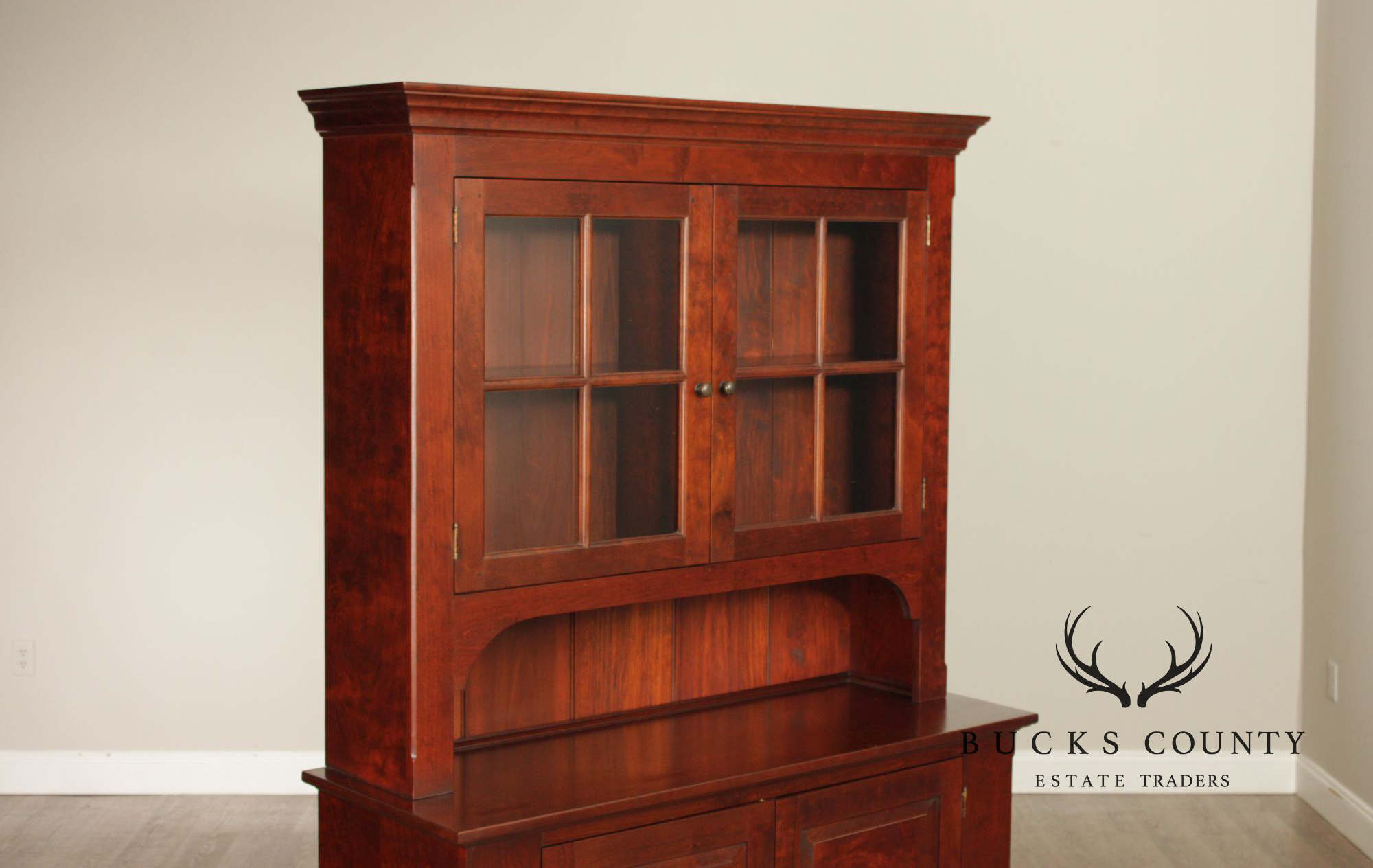 Eldred Wheeler Cherry Step Back China Cabinet