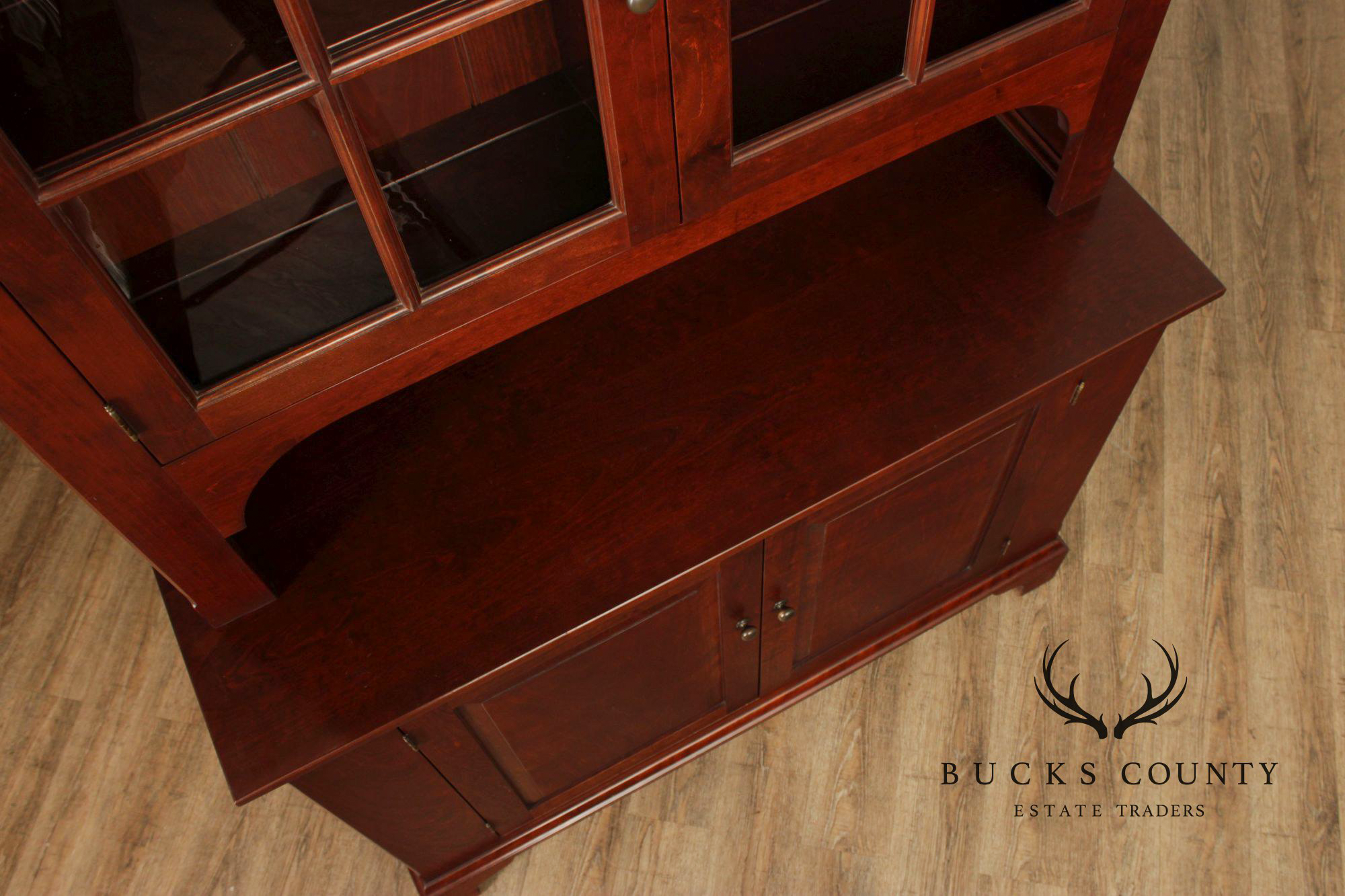 Eldred Wheeler Cherry Step Back China Cabinet
