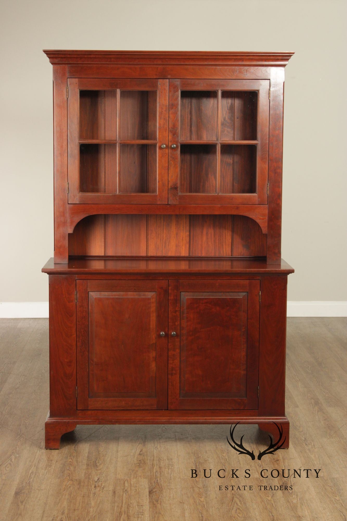 Eldred Wheeler Cherry Step Back China Cabinet