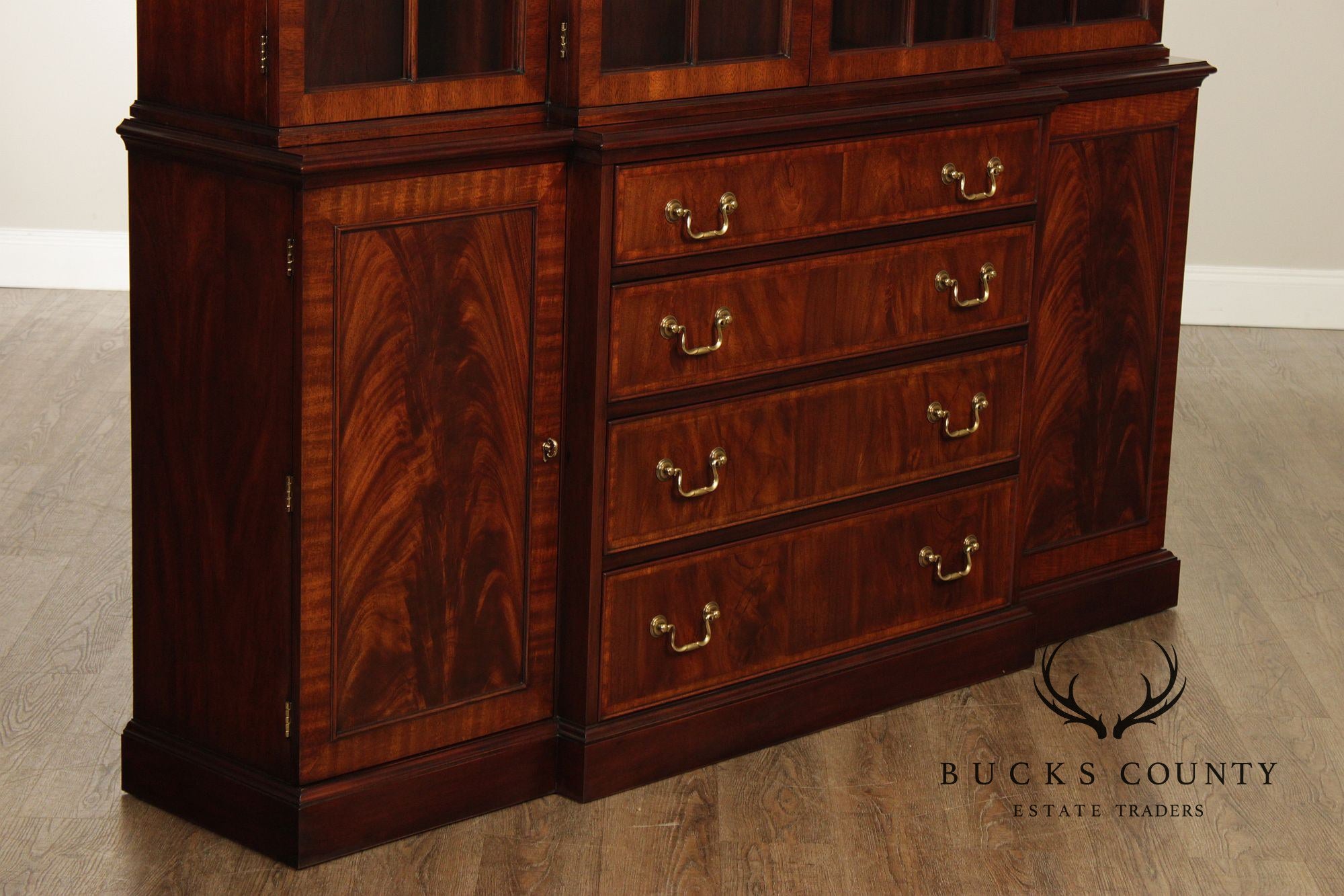 Henkel Harris Georgian Style Large Mahogany Breakfront