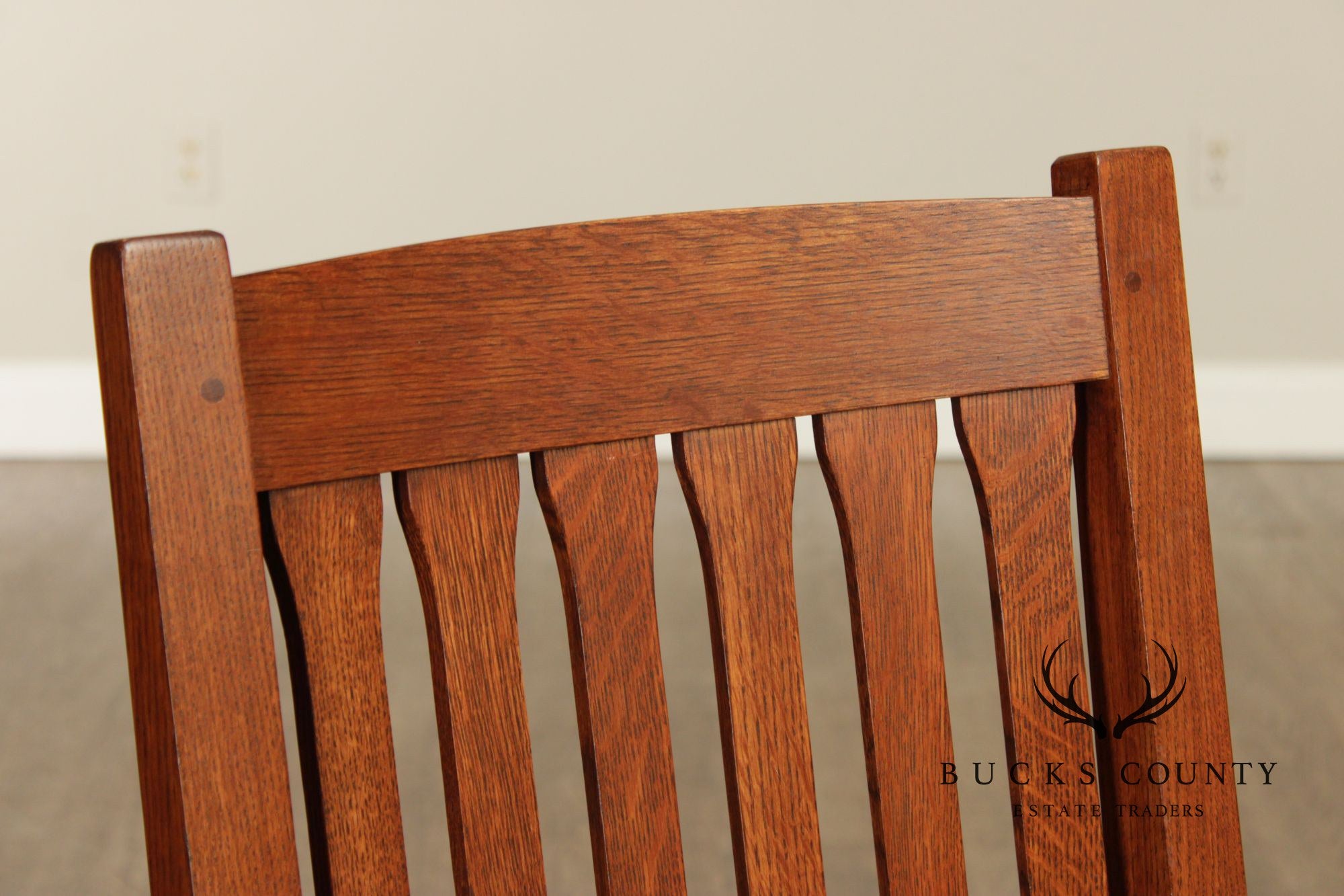 Stickley Mission Collection Set Of Four Cottage Oak Dining Chairs