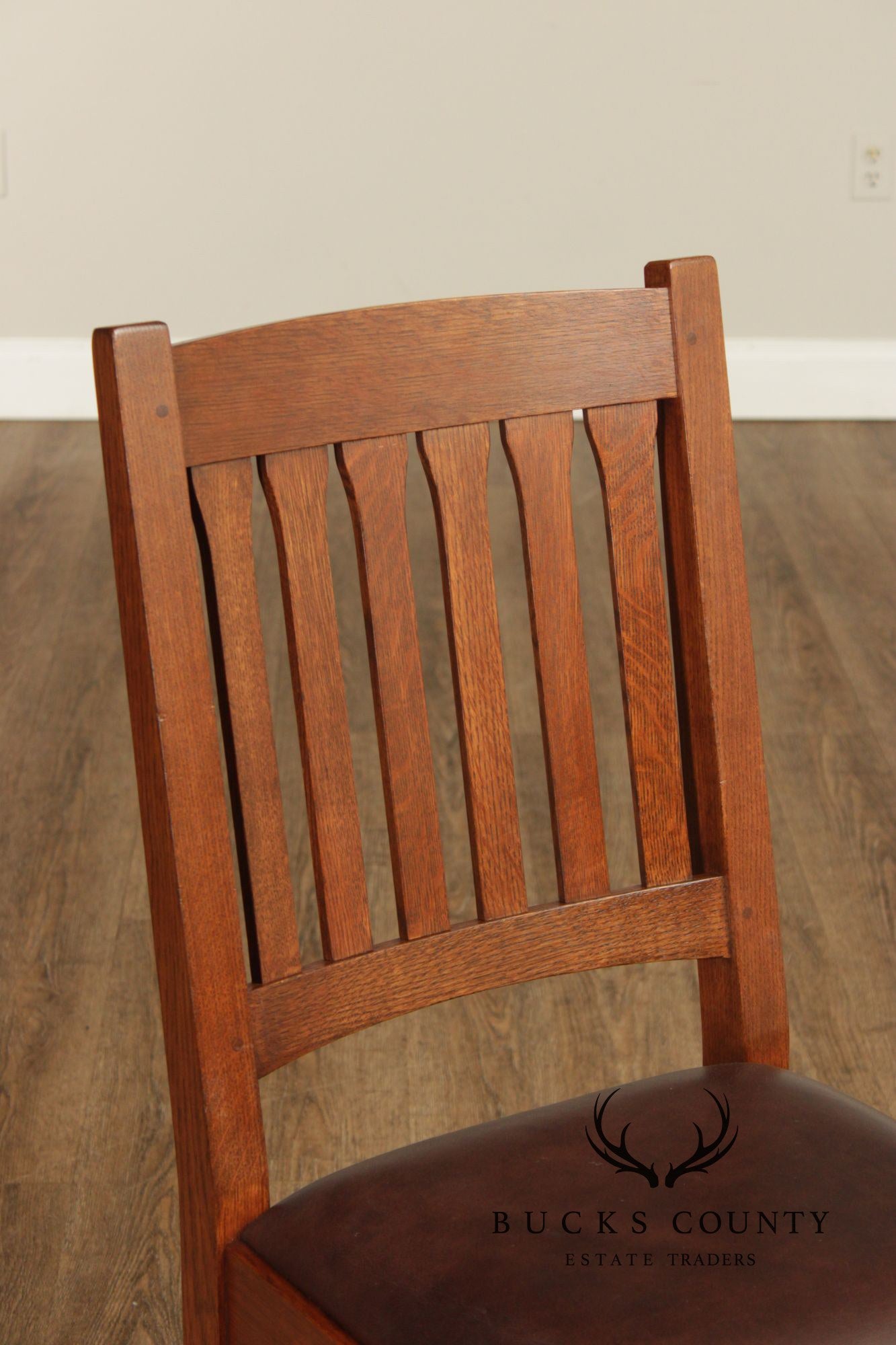 Stickley Mission Collection Set Of Four Cottage Oak Dining Chairs