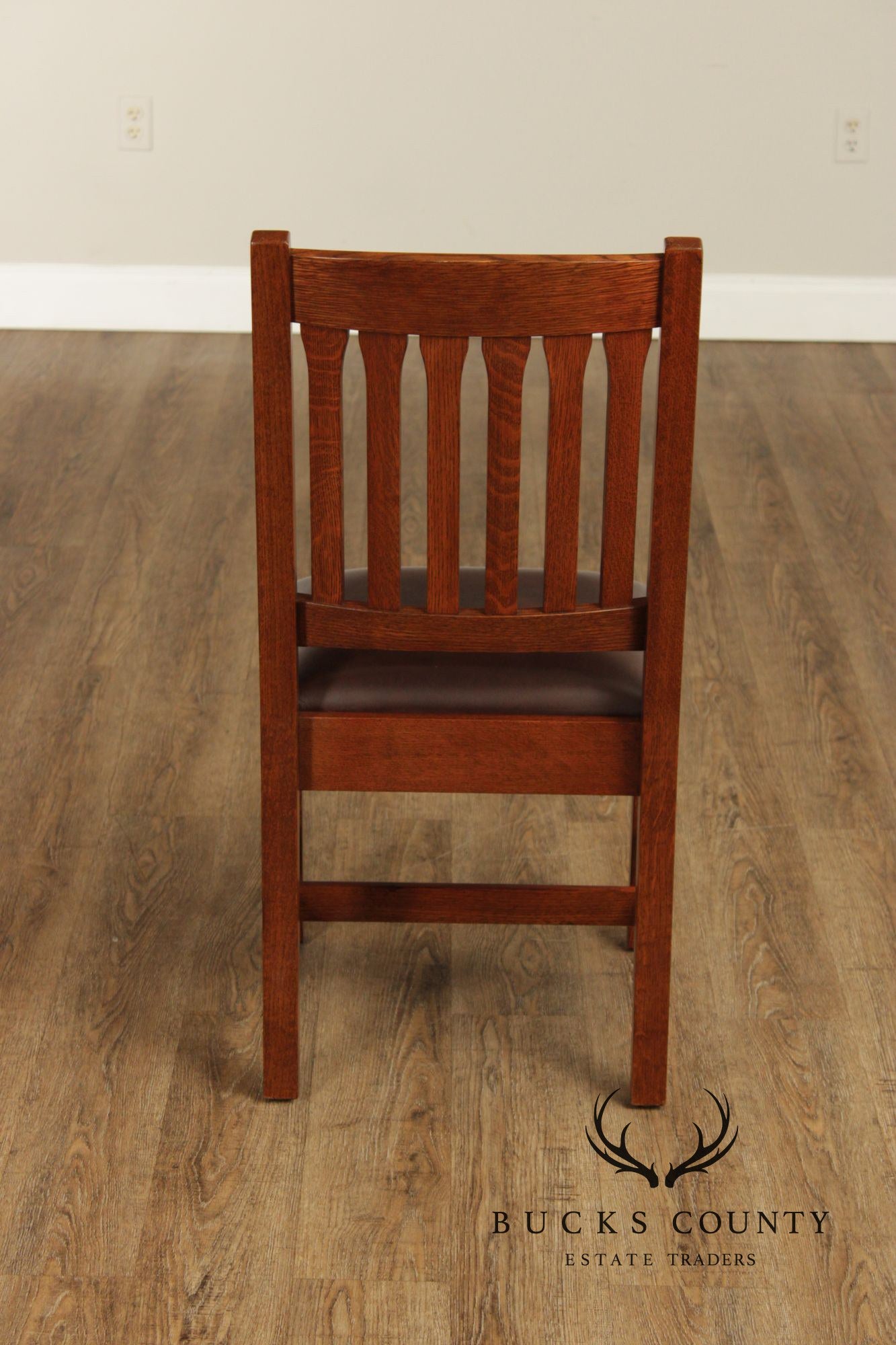 Stickley Mission Collection Set Of Four Cottage Oak Dining Chairs