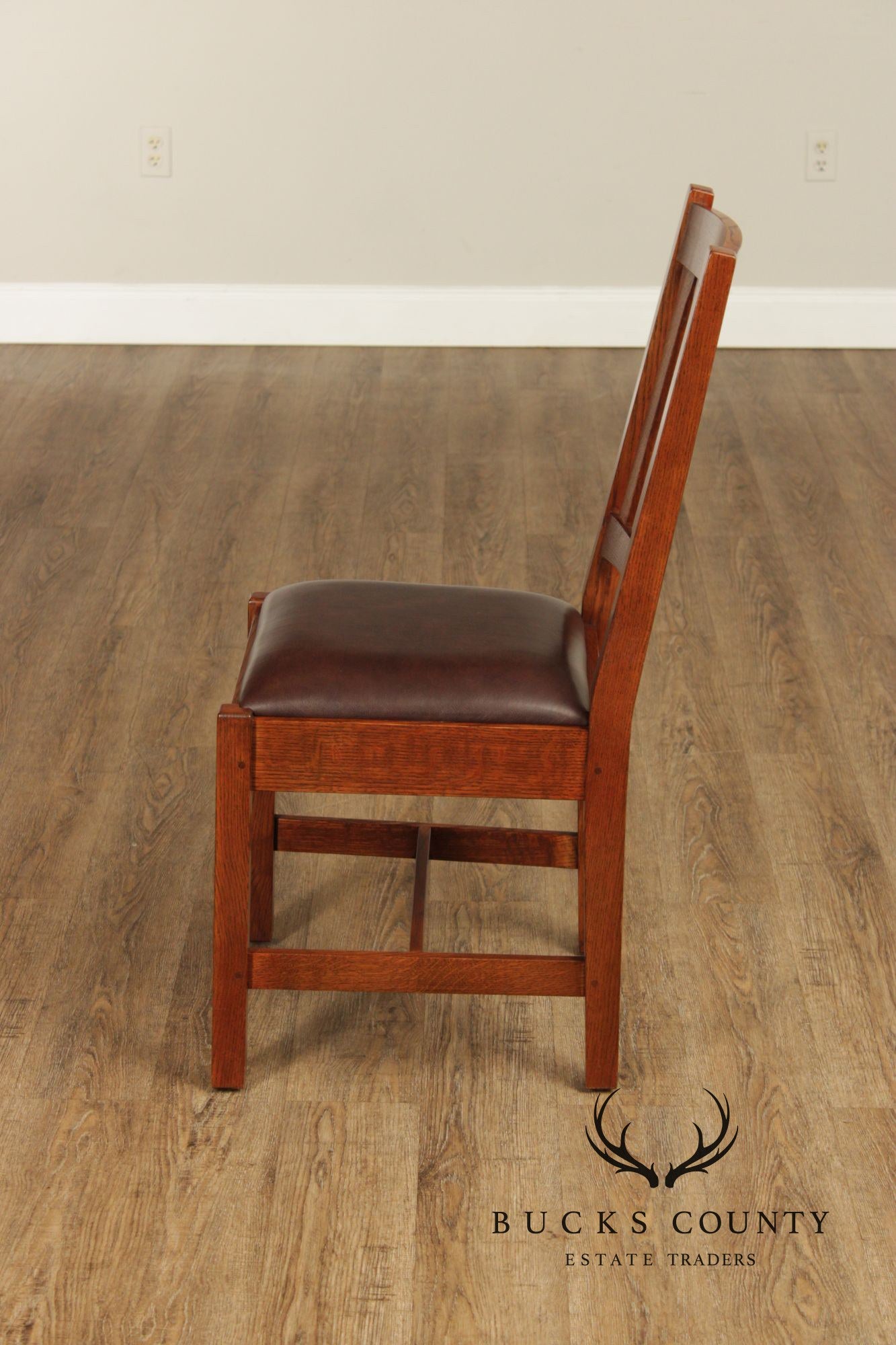 Stickley Mission Collection Set Of Four Cottage Oak Dining Chairs