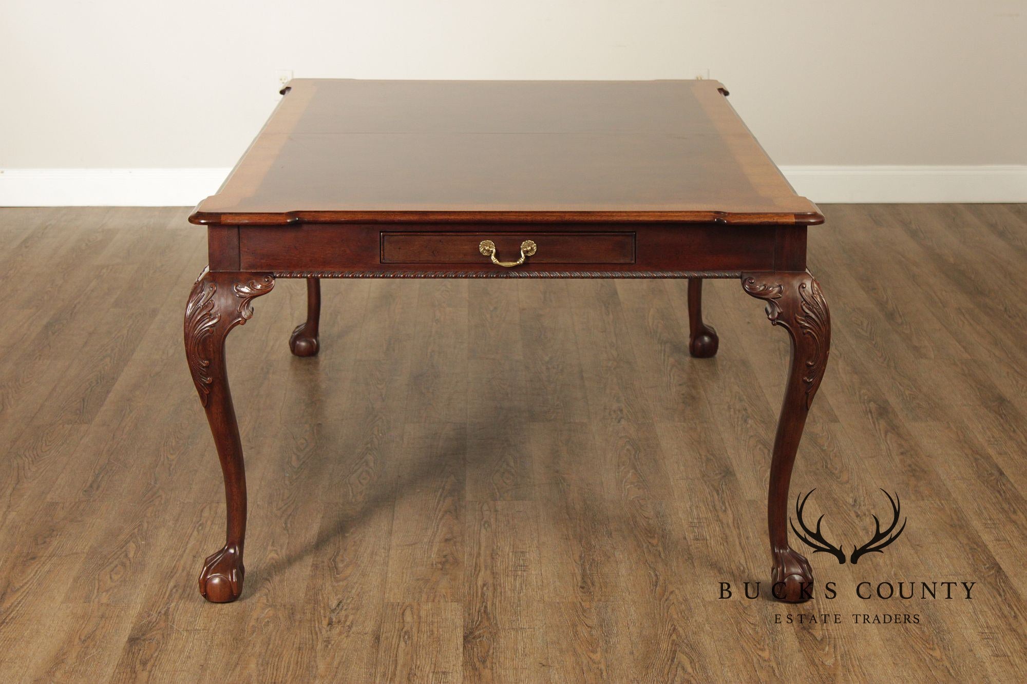 Henredon Rittenhouse Mahogany Chippendale Style Extendable Dining Table