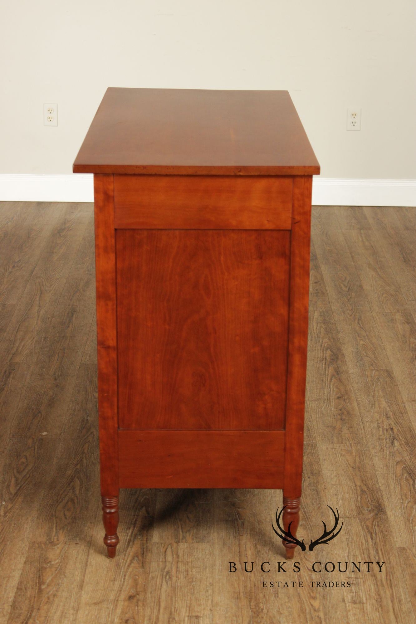 Antique American Federal Period Cherry Four Drawer Chest or Bureau