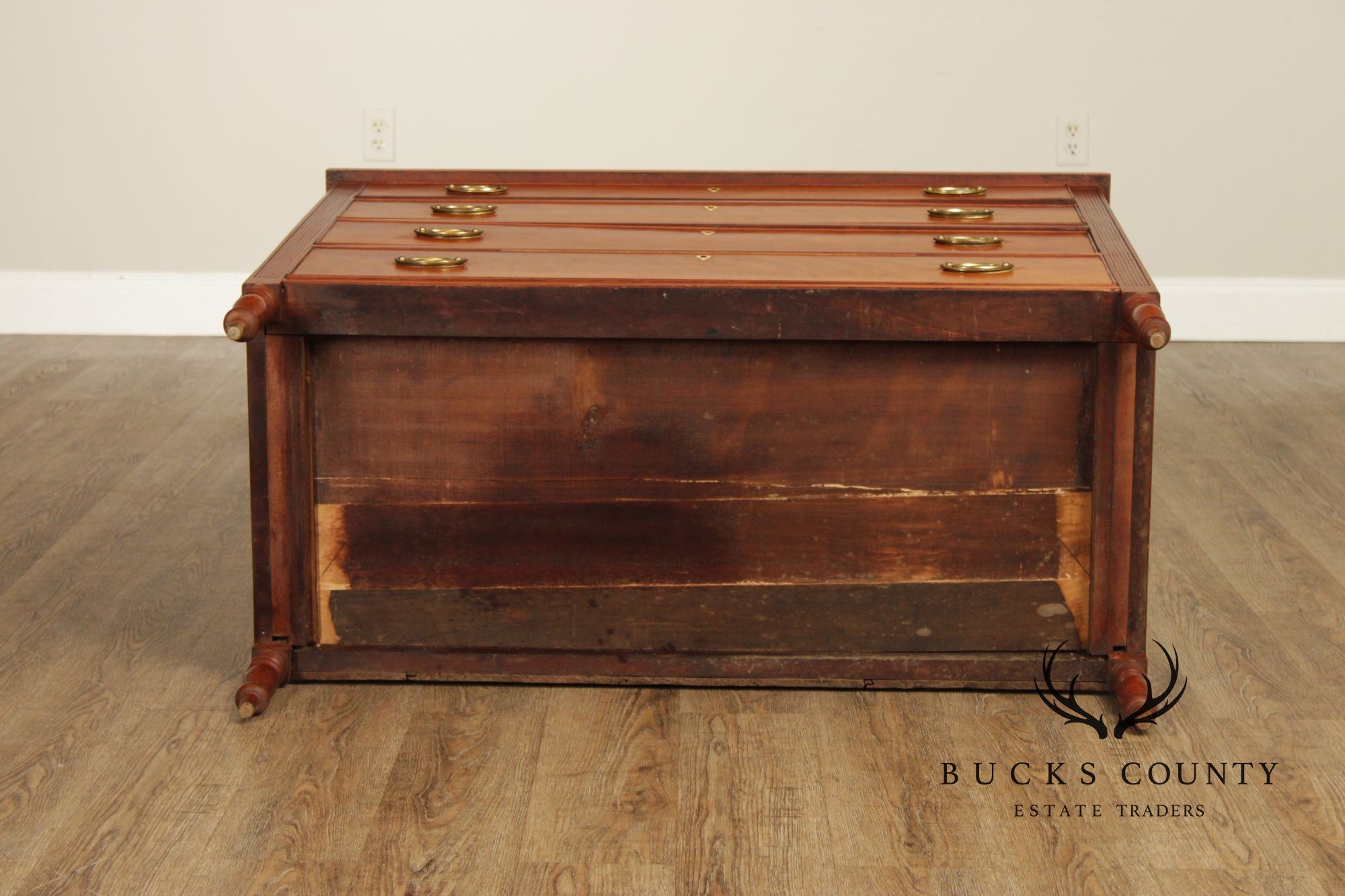 Antique American Federal Period Cherry Four Drawer Chest or Bureau