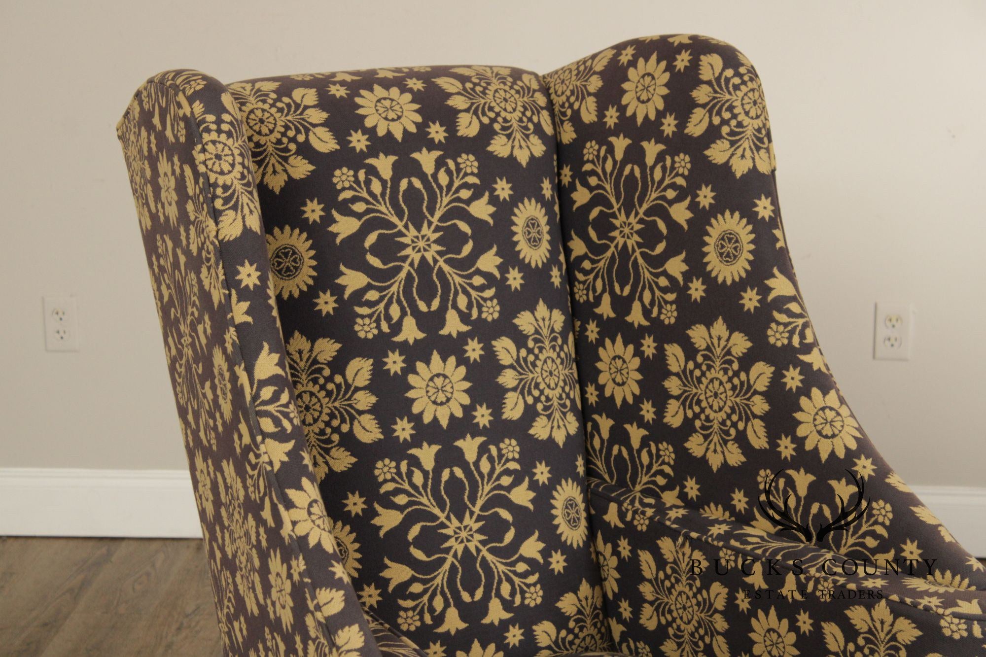 Irvin's Tinware Farmhouse Style Settleback Wing Chair