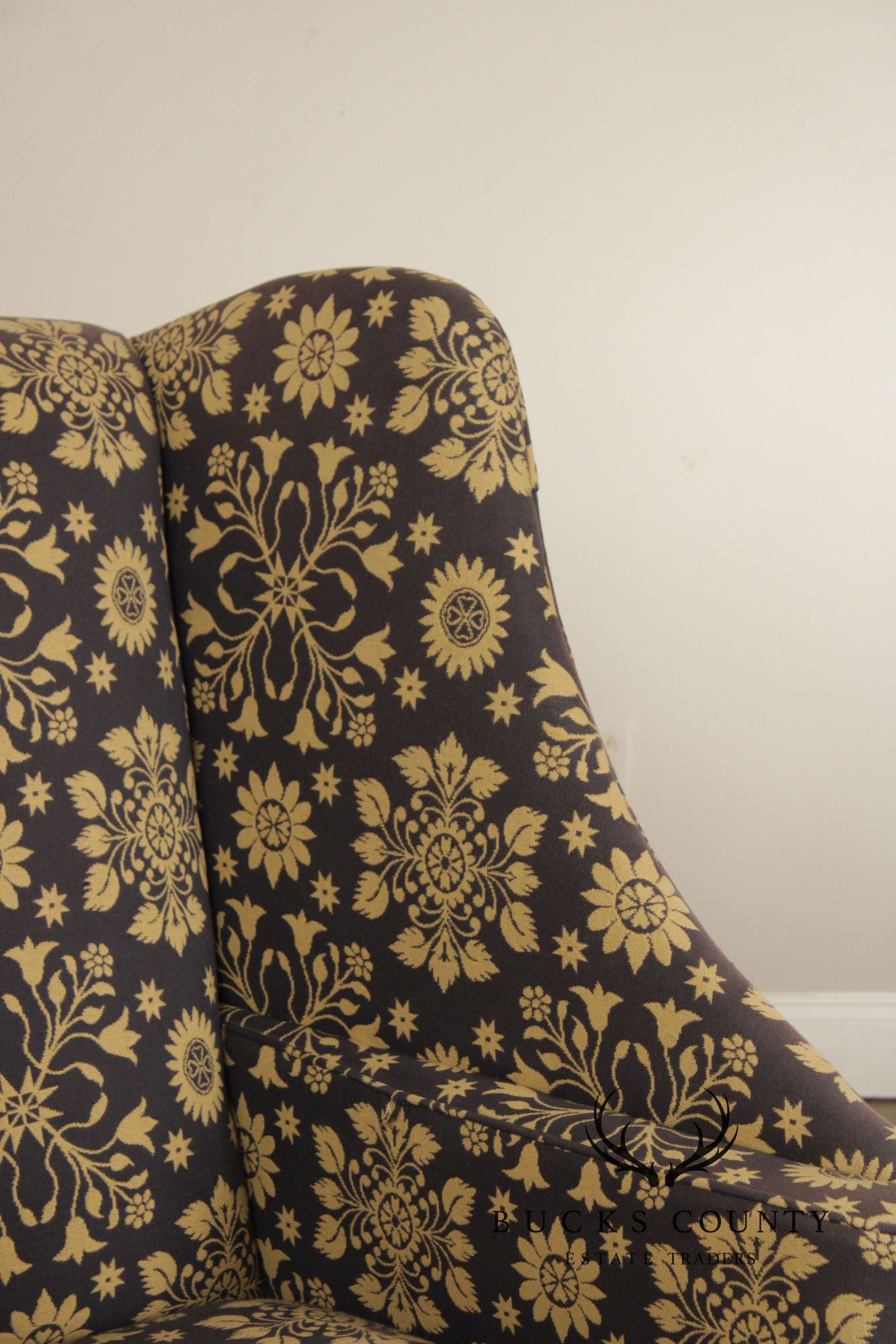 Irvin's Tinware Farmhouse Style Settleback Wing Chair