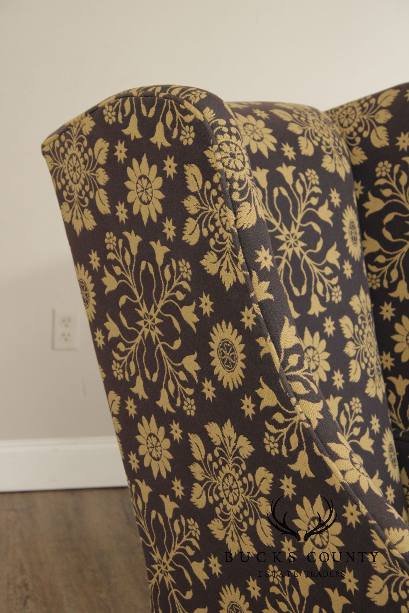 Irvin's Tinware Farmhouse Style Settleback Wing Chair