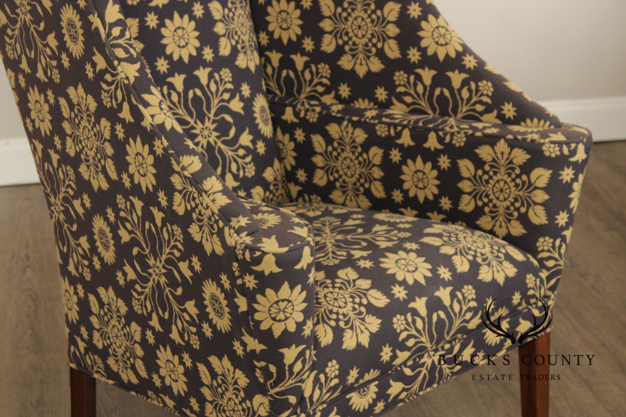 Irvin's Tinware Farmhouse Style Settleback Wing Chair