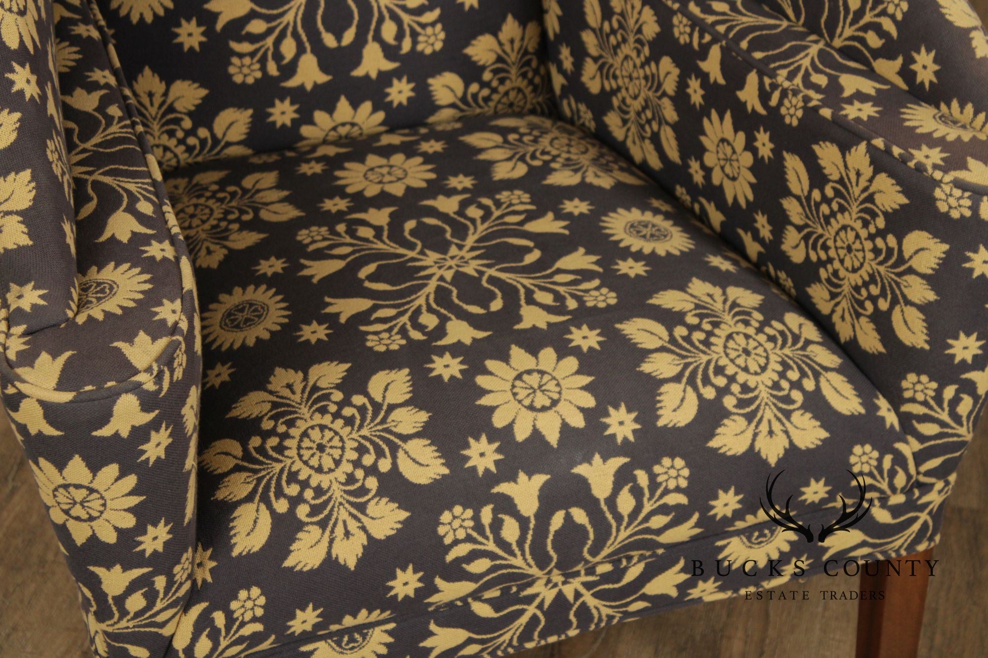 Irvin's Tinware Farmhouse Style Settleback Wing Chair