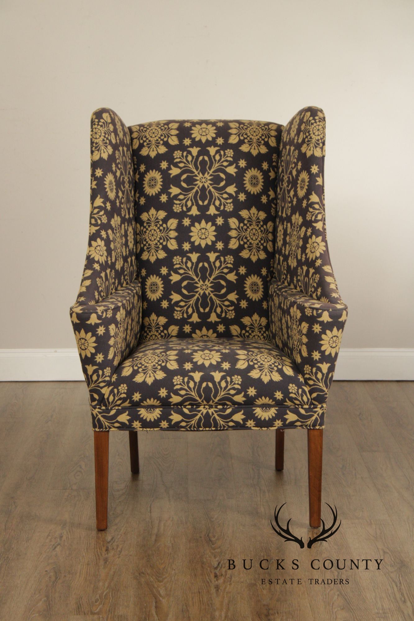 Irvin's Tinware Farmhouse Style Settleback Wing Chair