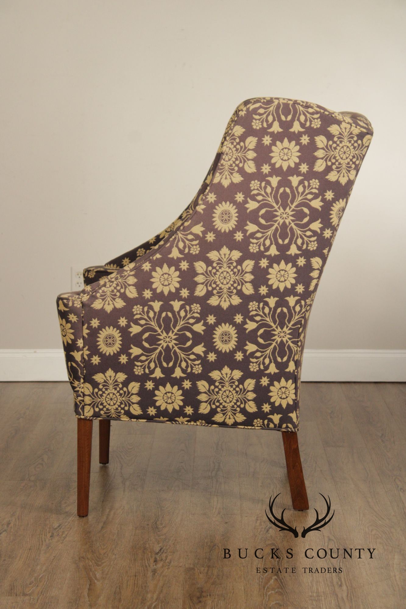 Irvin's Tinware Farmhouse Style Settleback Wing Chair