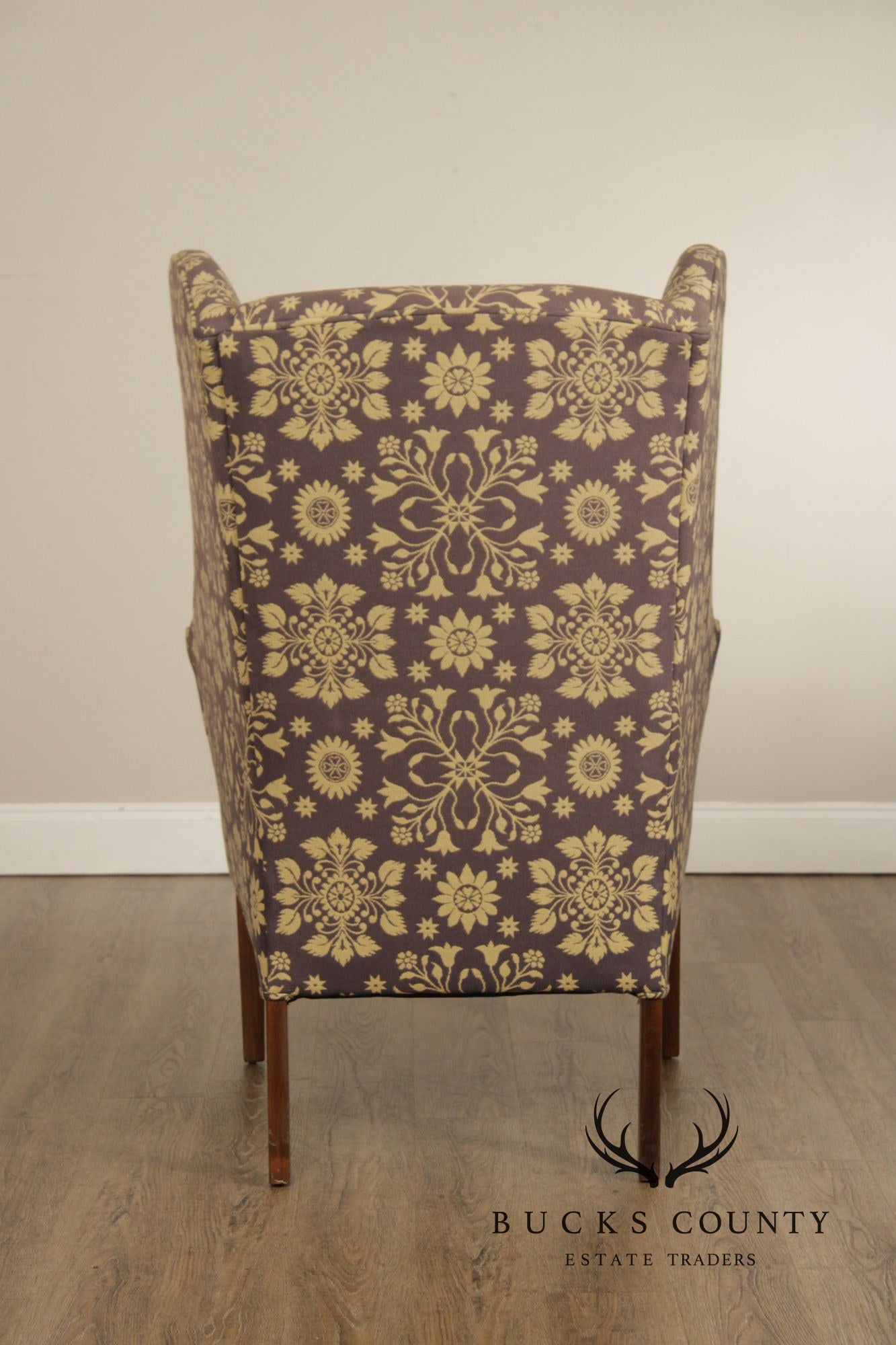 Irvin's Tinware Farmhouse Style Settleback Wing Chair