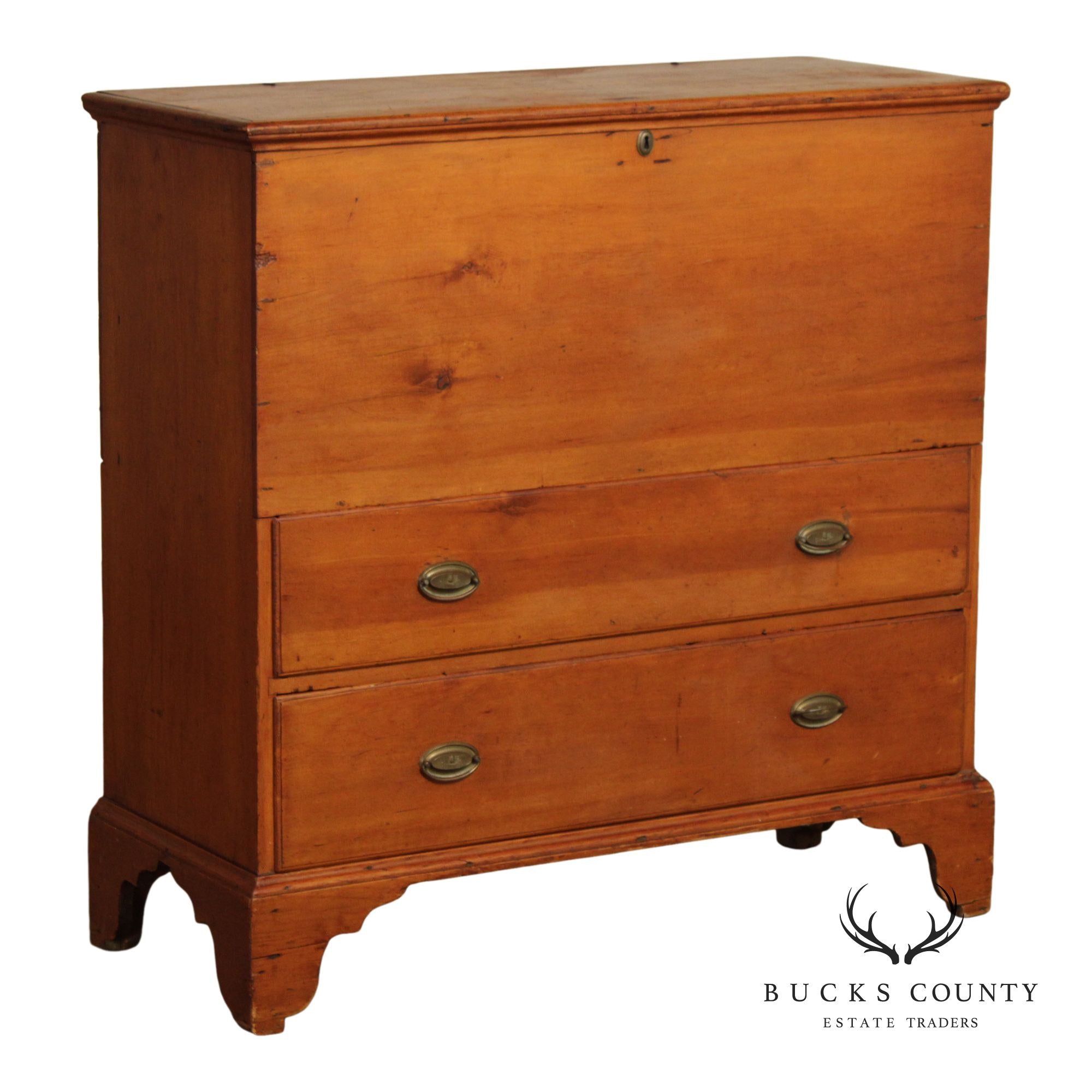 Antique American Pine Mule Chest