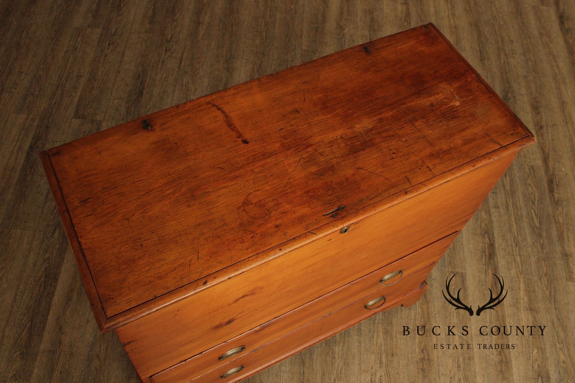 Antique American Pine Mule Chest