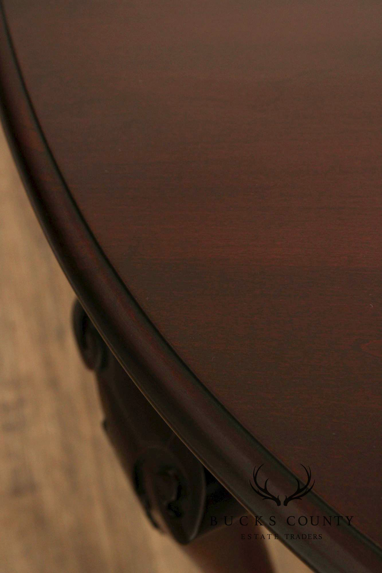 Statton Old Towne Cherry Queen Anne Style Extendable Dining Table With Two Leaves