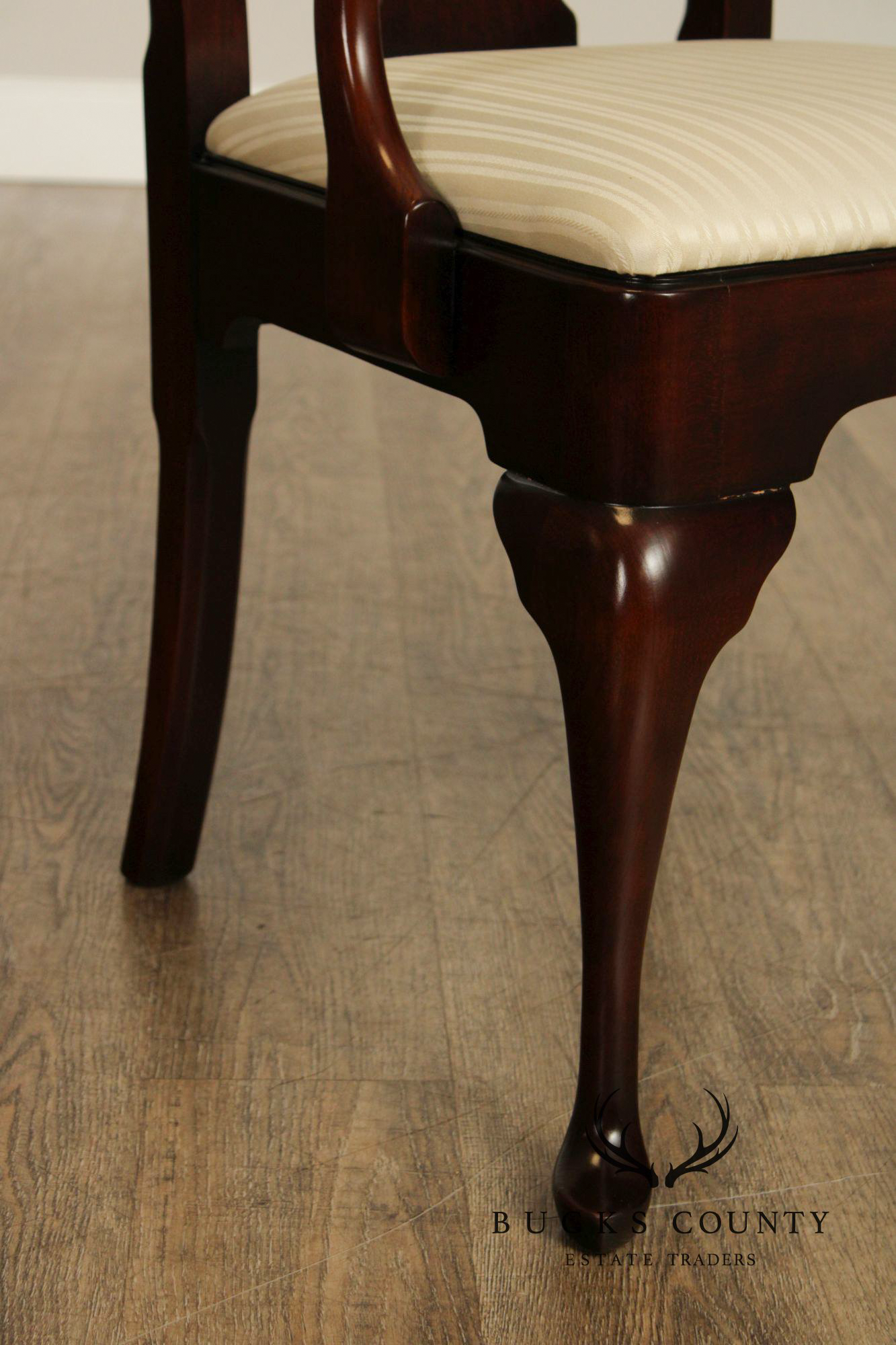 Statton Queen Anne Style Set Of Six Cherry Dining Chairs