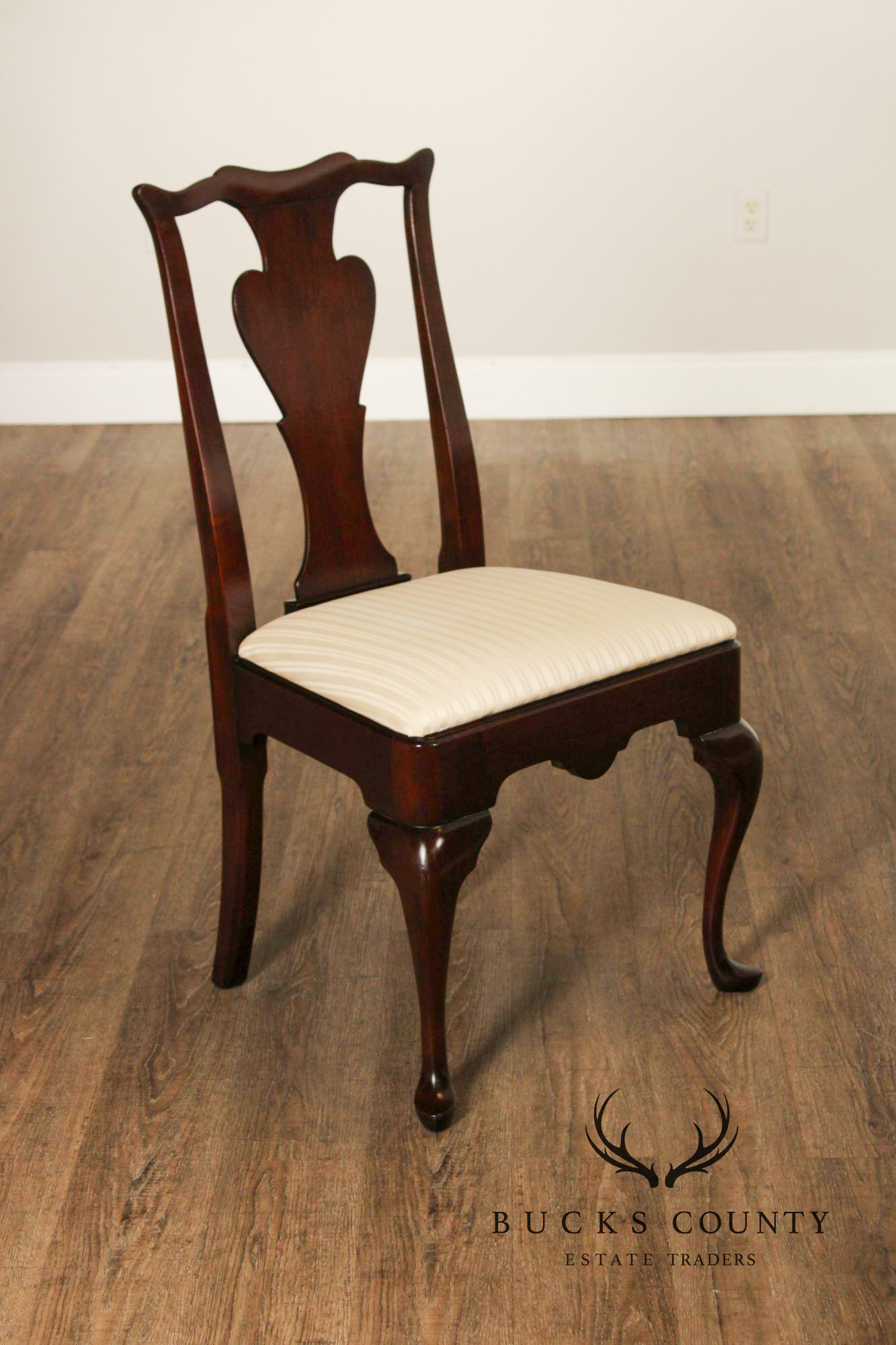 Statton Queen Anne Style Set Of Six Cherry Dining Chairs