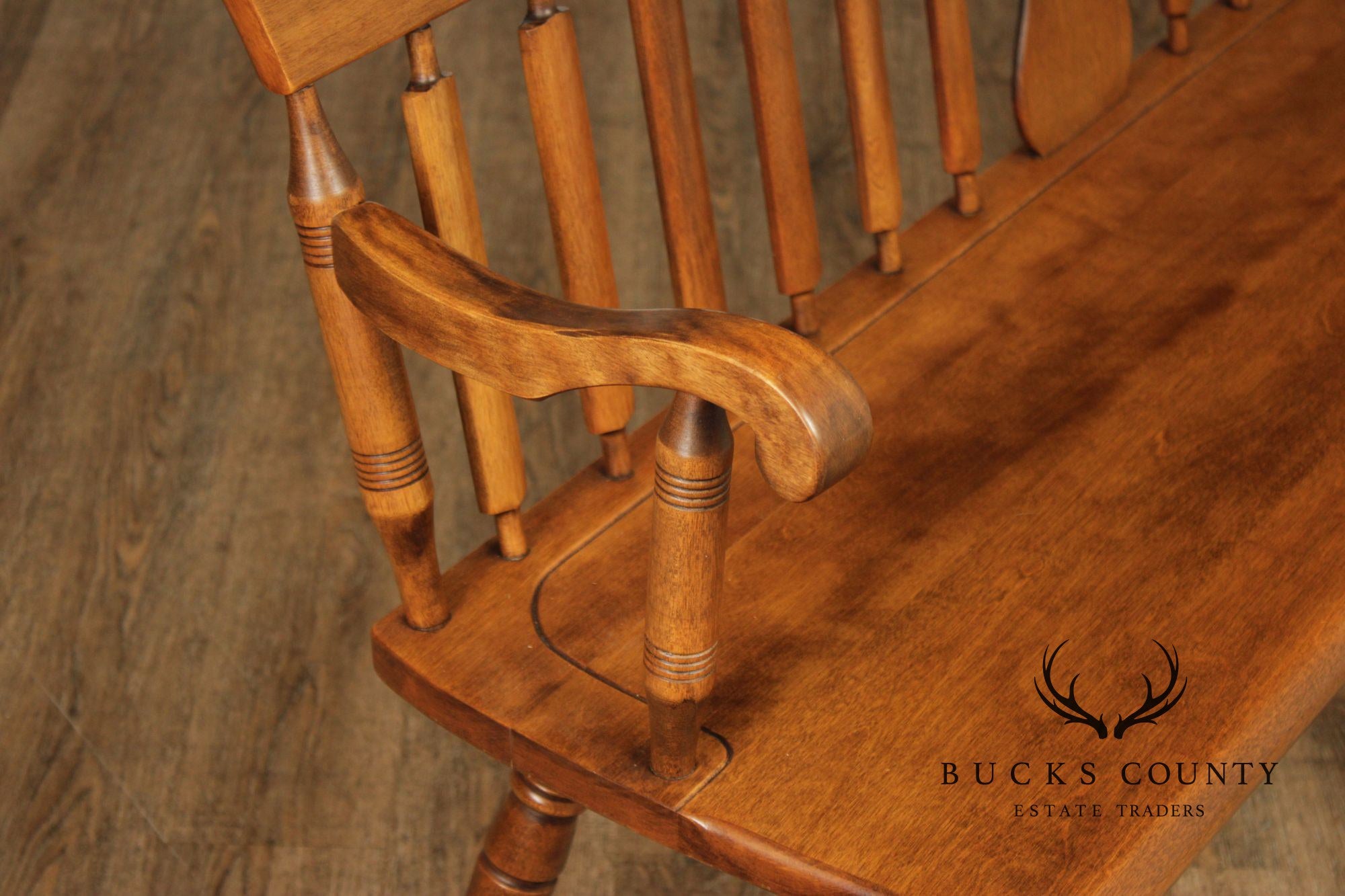 American Colonial Style Maple Bench