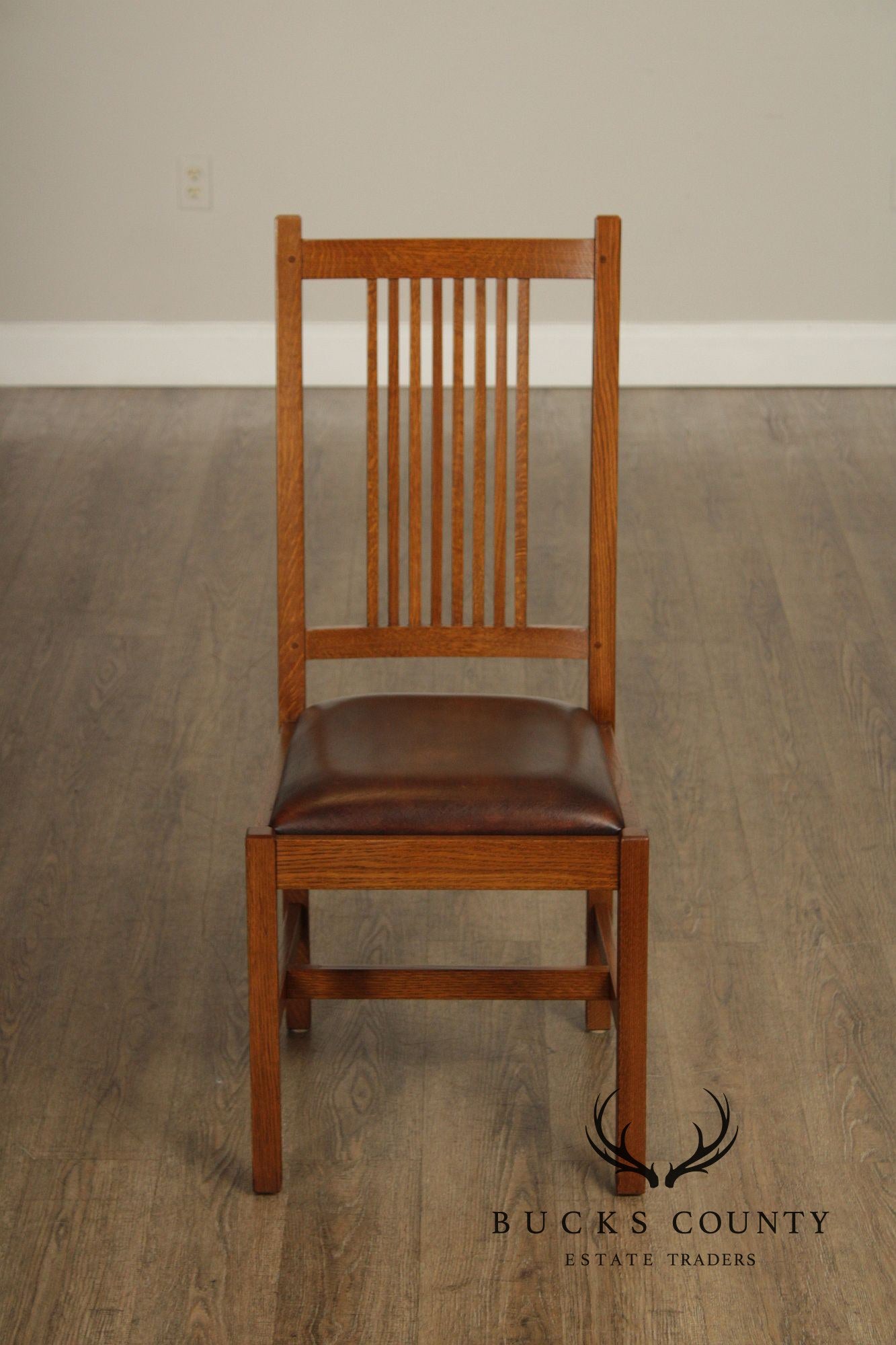 Stickley Mission Collection Set Of Eight Spindle Dining Chairs
