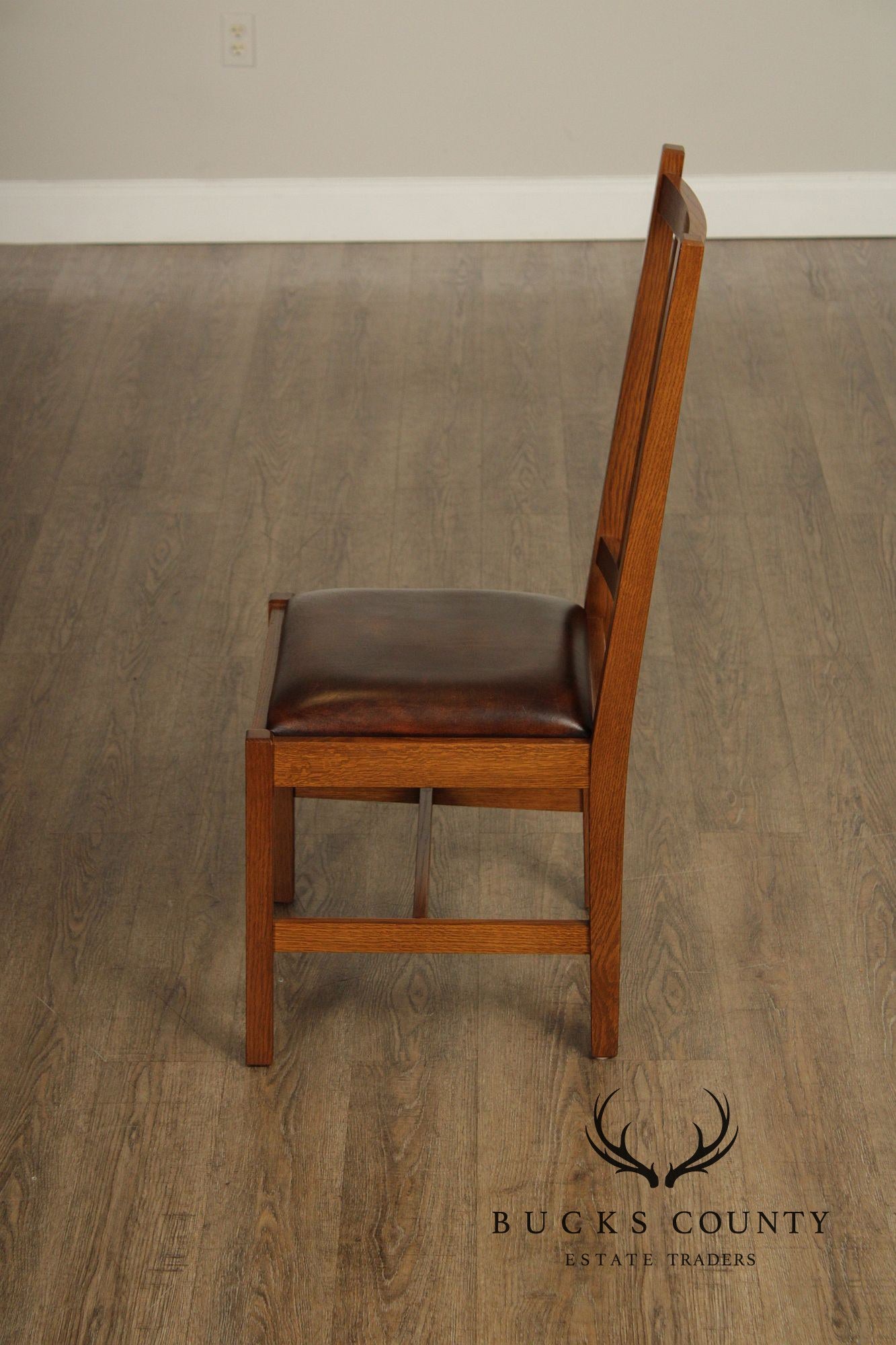 Stickley Mission Collection Set Of Eight Spindle Dining Chairs
