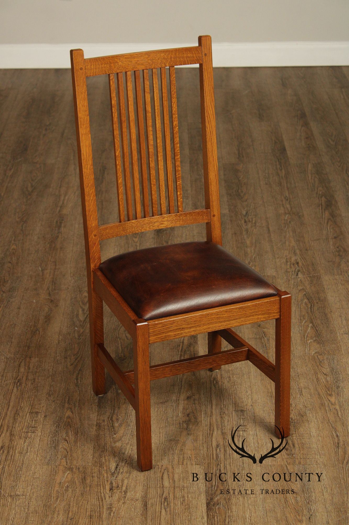 Stickley Mission Collection Set Of Eight Spindle Dining Chairs