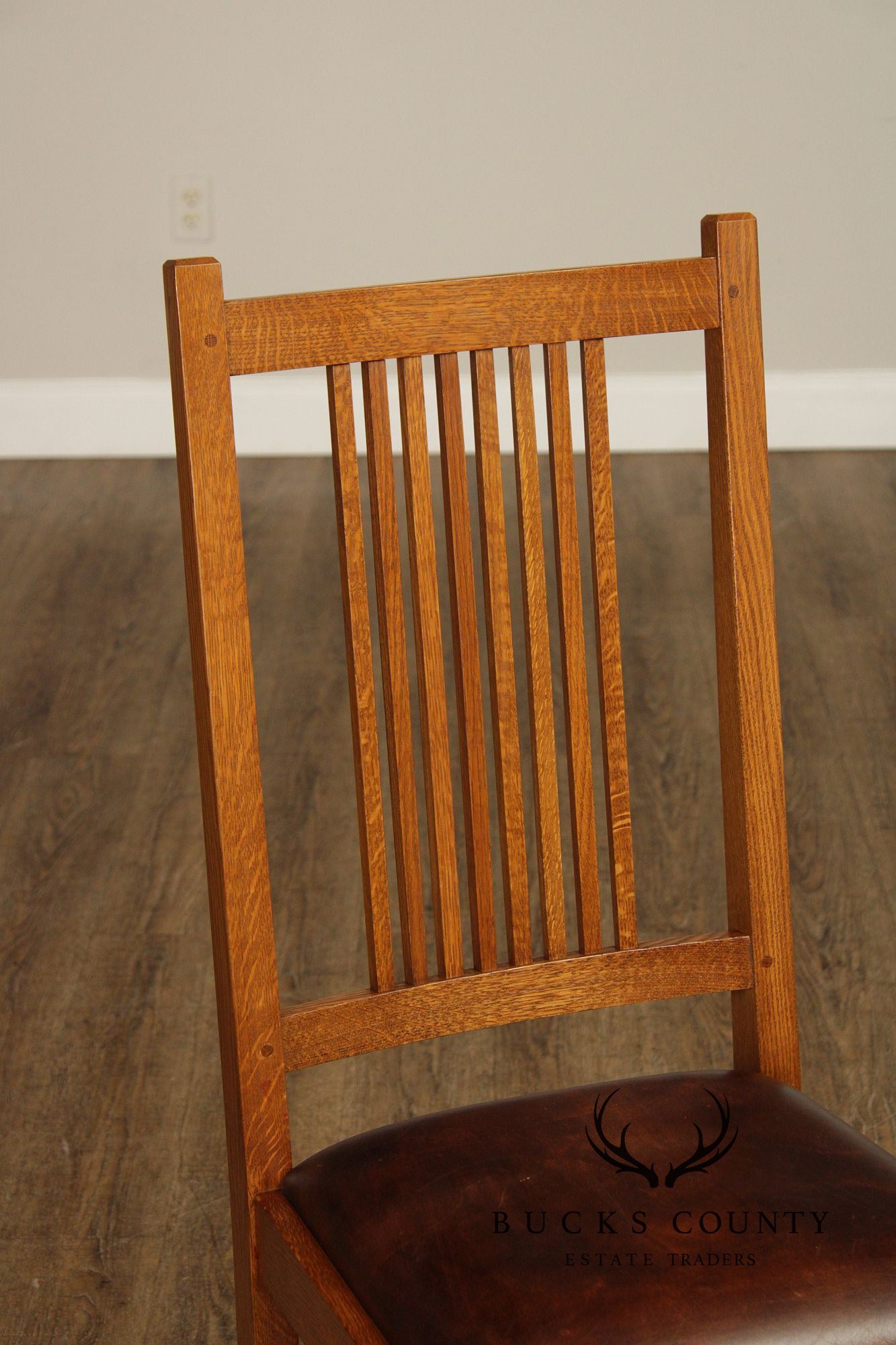 Stickley Mission Collection Set Of Eight Spindle Dining Chairs