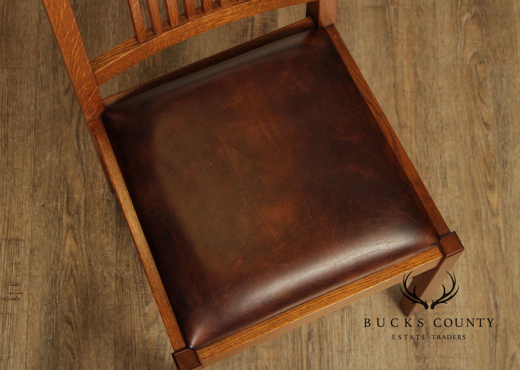 Stickley Mission Collection Set Of Eight Spindle Dining Chairs