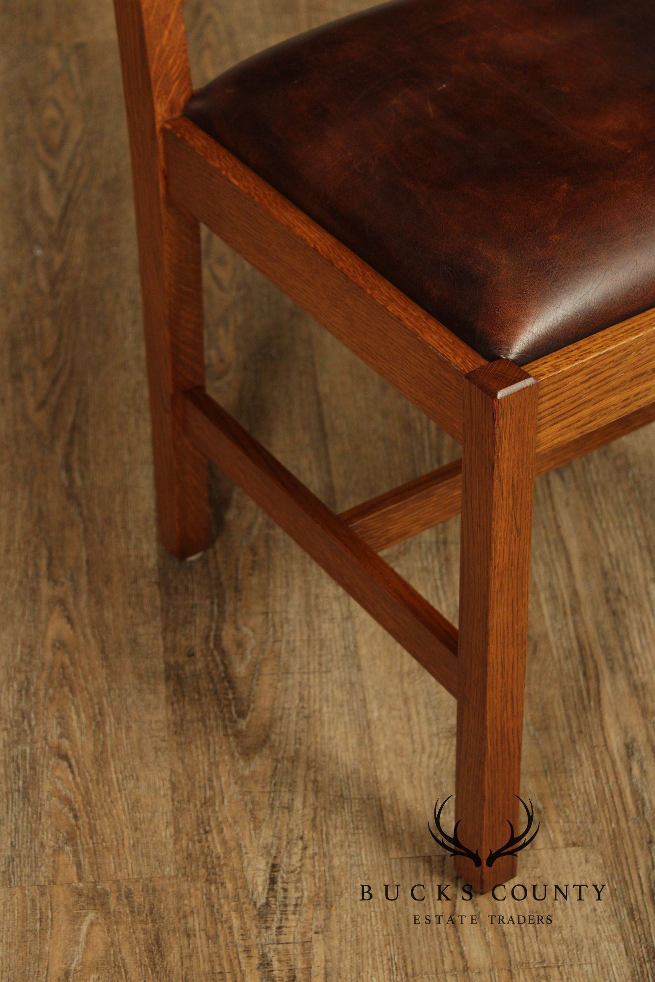 Stickley Mission Collection Set Of Eight Spindle Dining Chairs