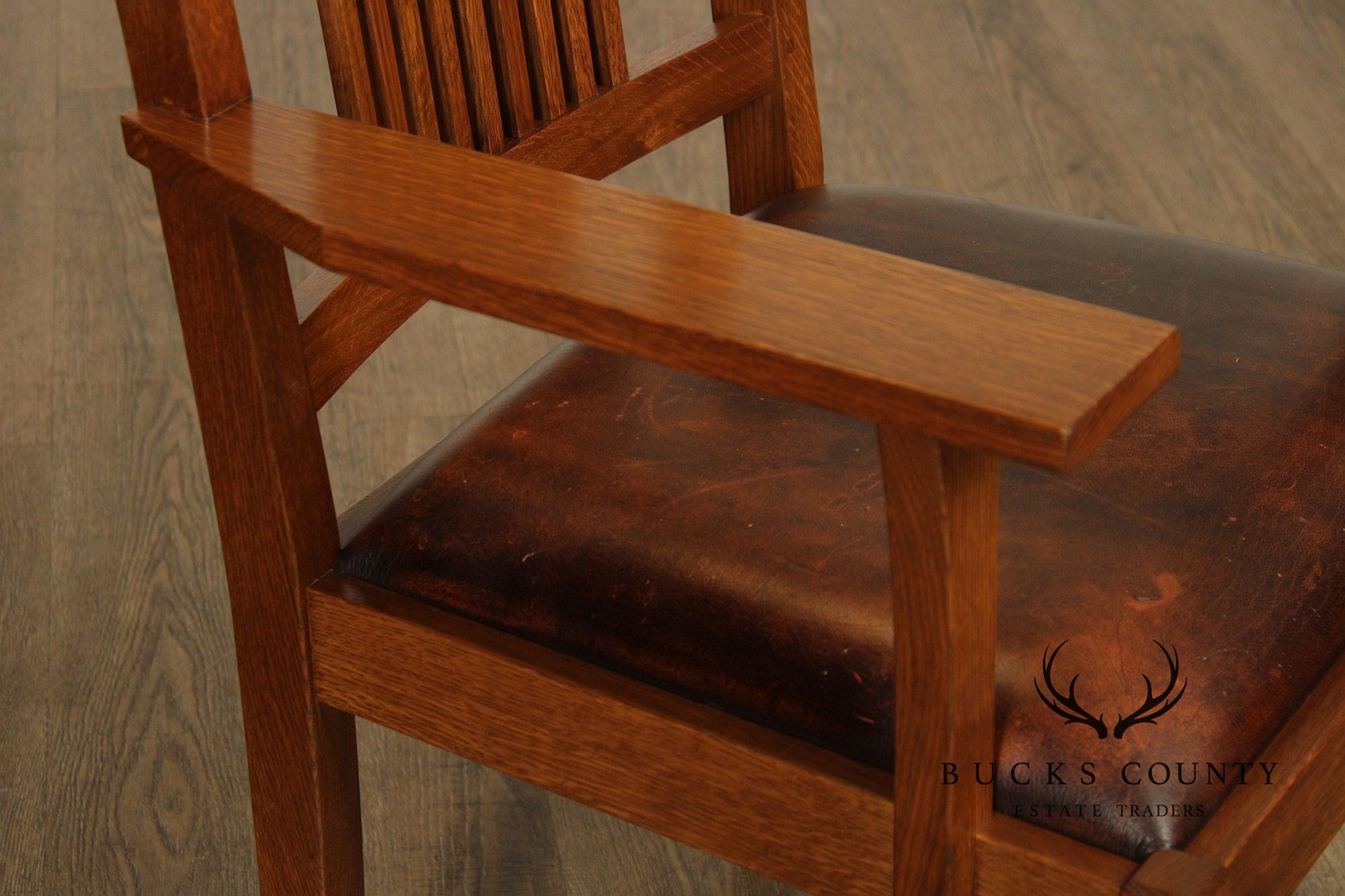 Stickley Mission Collection Set Of Eight Spindle Dining Chairs