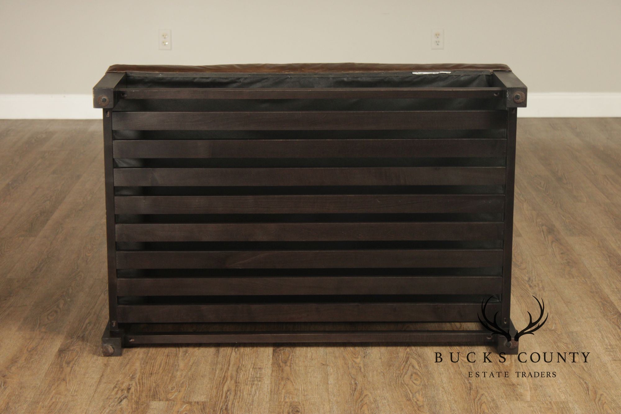 Arhaus Camden Collection Leather 'Butler' Ottoman