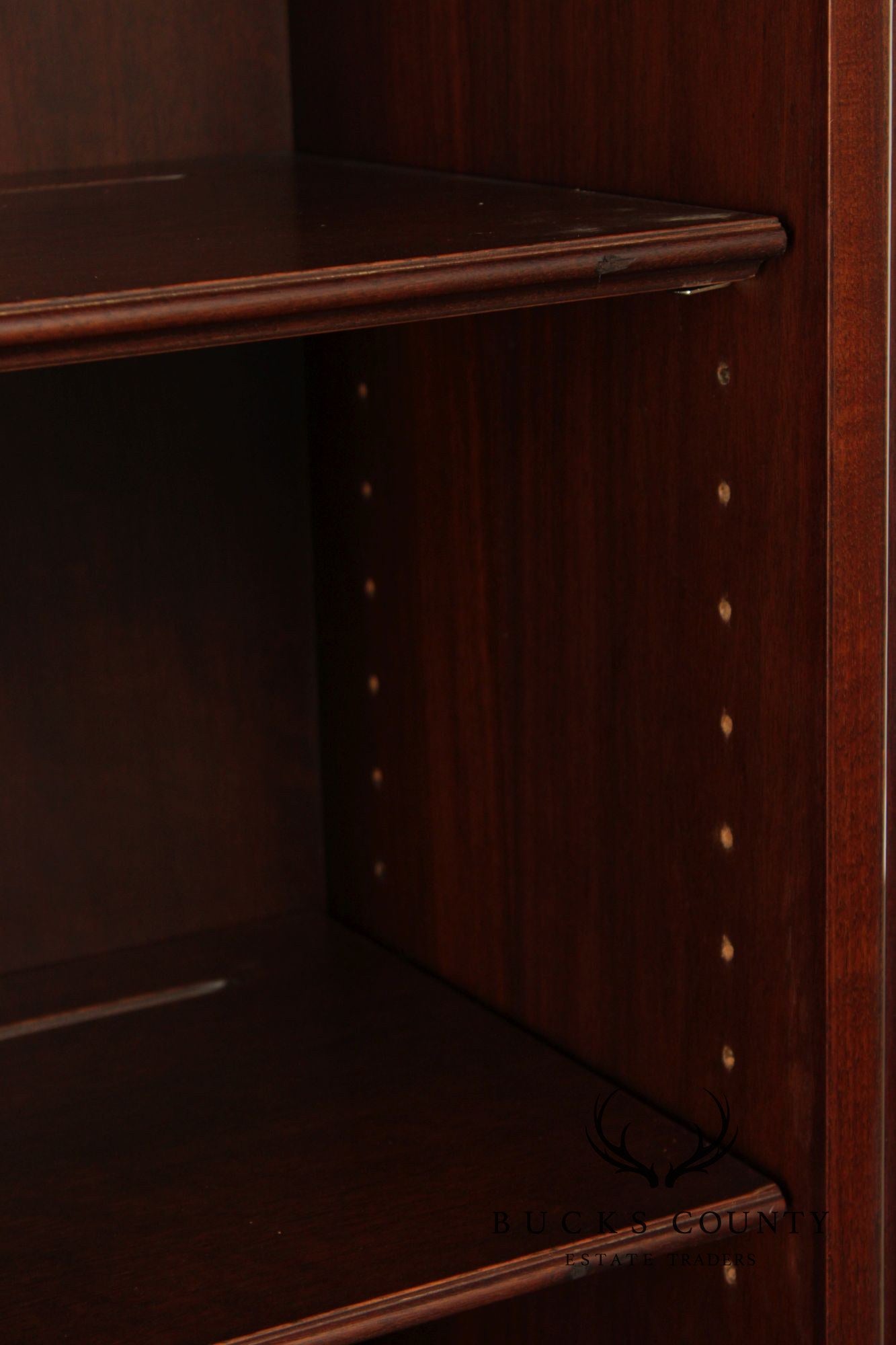 Georgian Style Hand Painted Mahogany Breakfront Cabinet