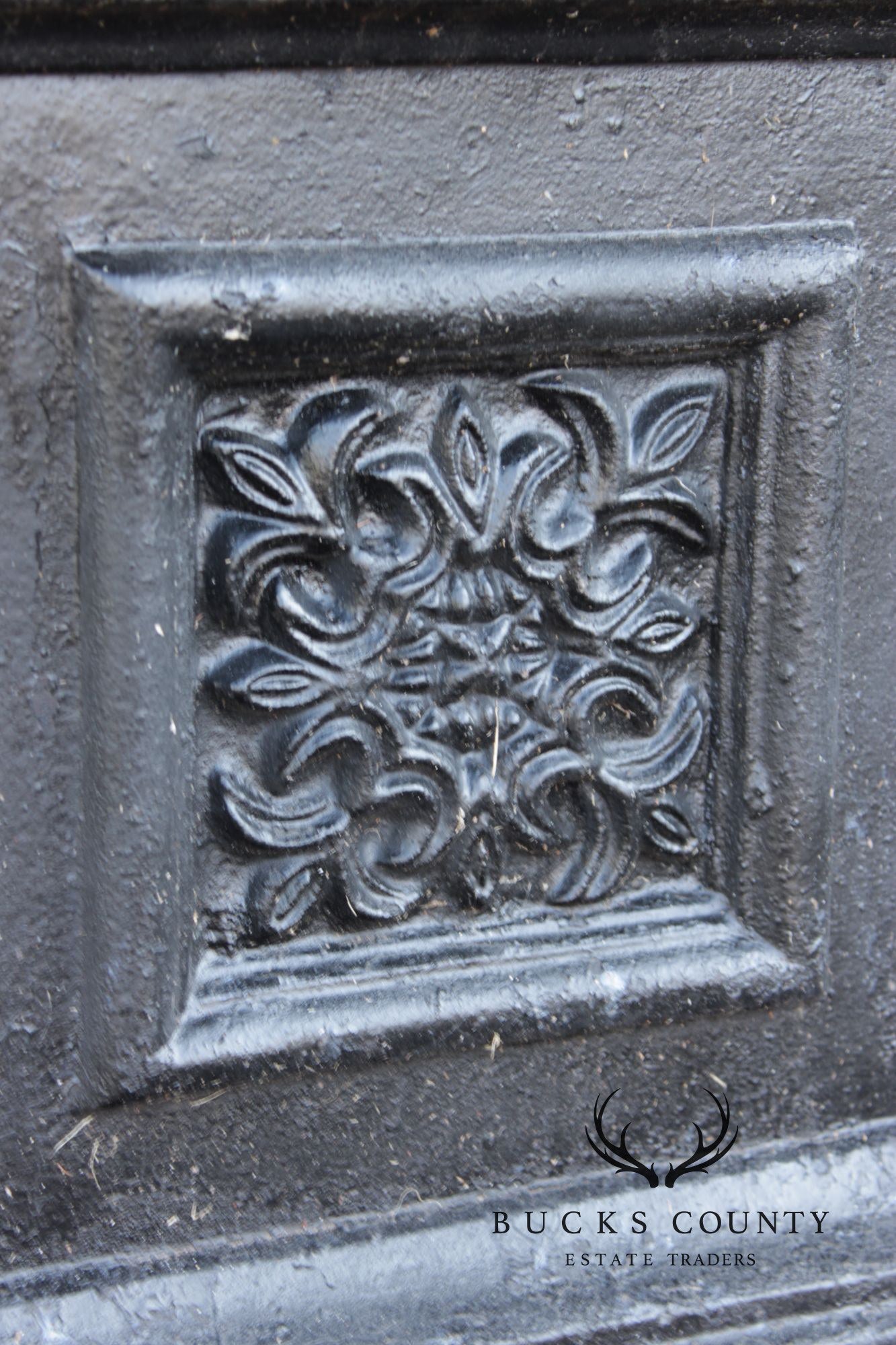 Pair Of Classical Style Cast Iron Garden Urns With Pedestals