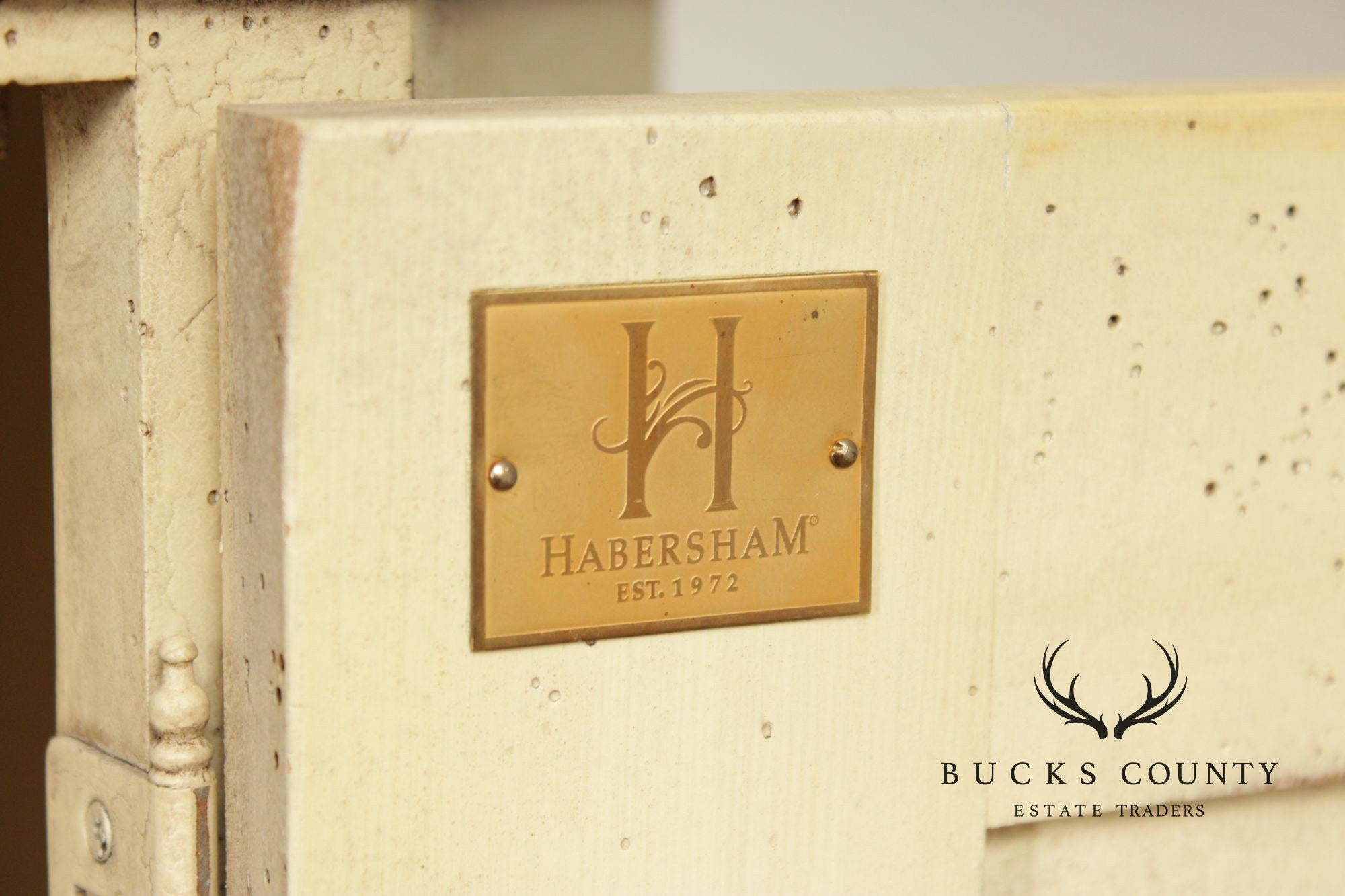 Habersham Distress Painted Corner Cupboard
