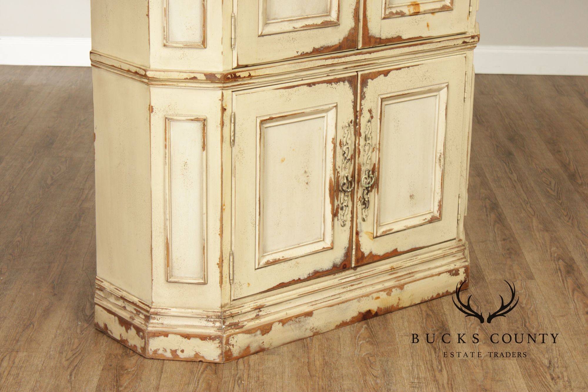 Habersham Distress Painted Corner Cupboard