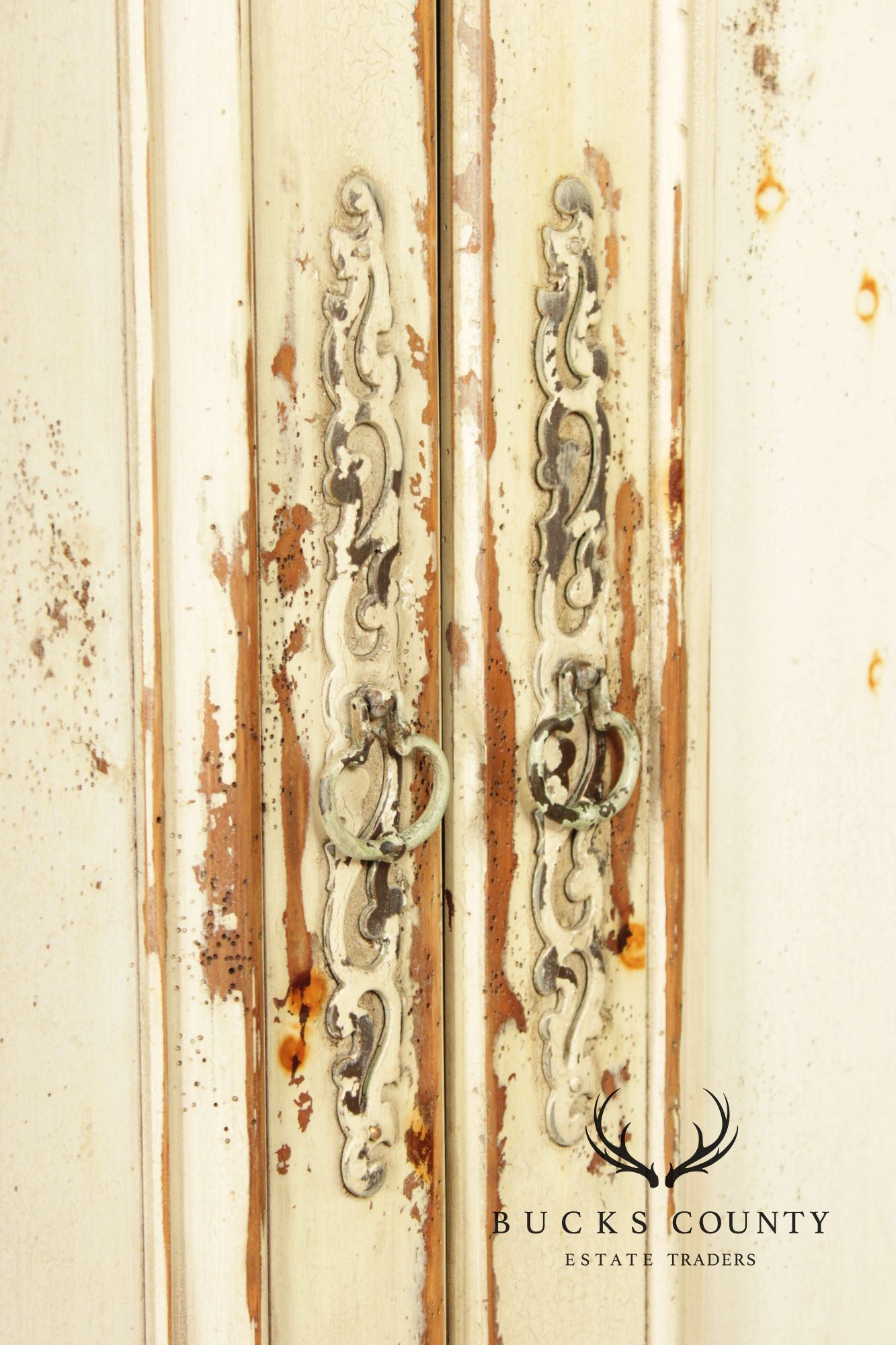 Habersham Distress Painted Corner Cupboard