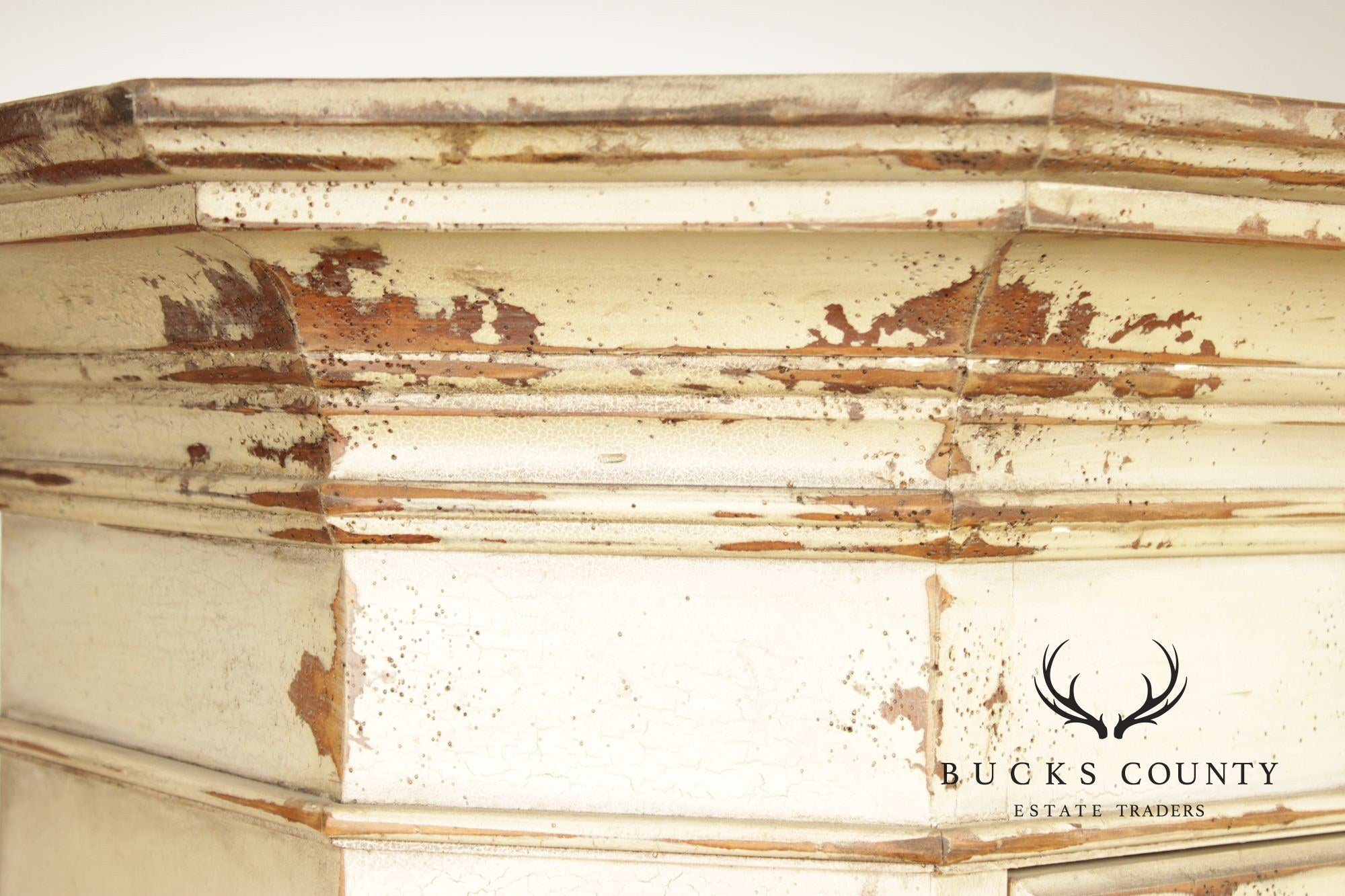 Habersham Distress Painted Corner Cupboard