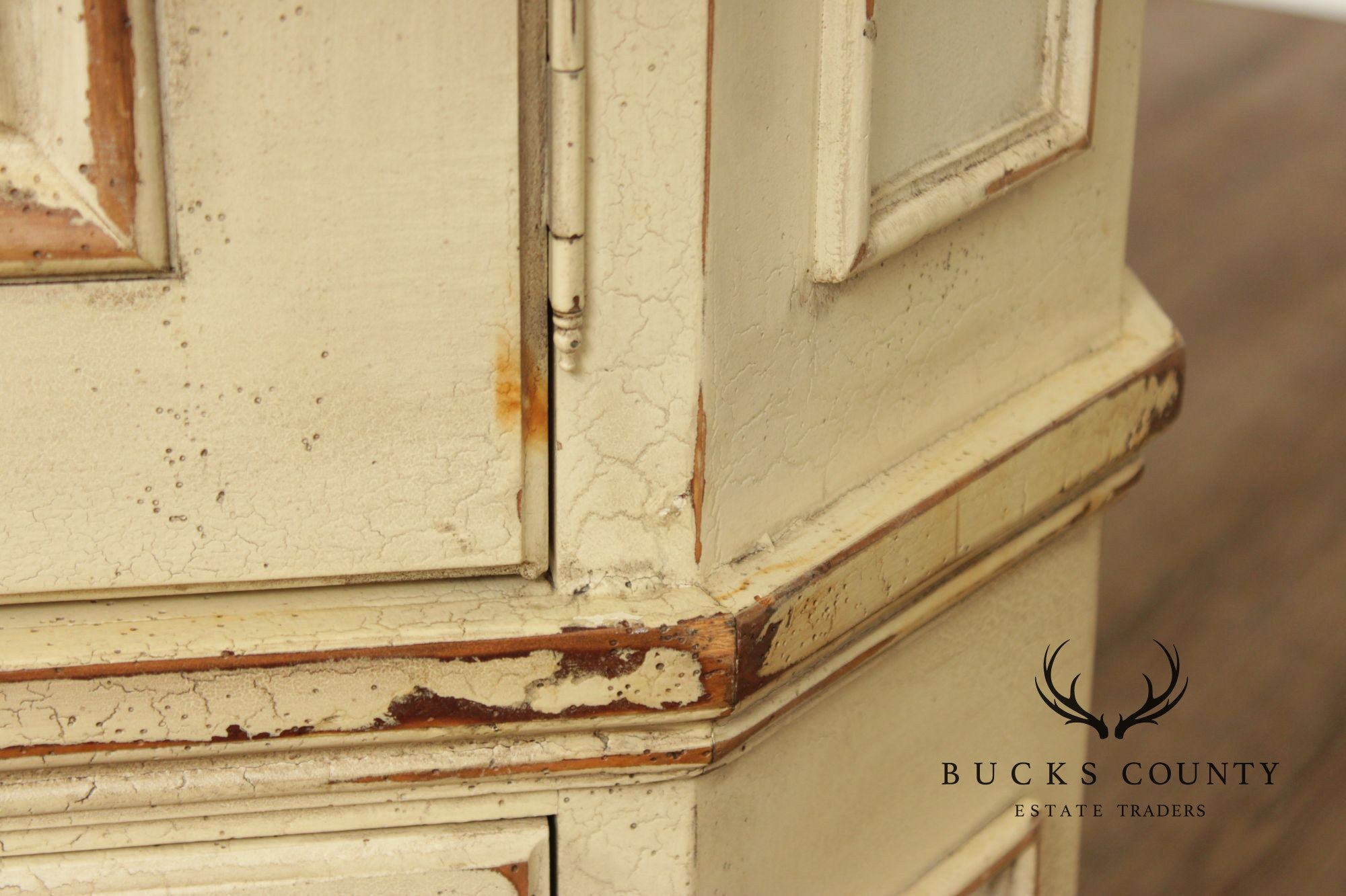 Habersham Distress Painted Corner Cupboard