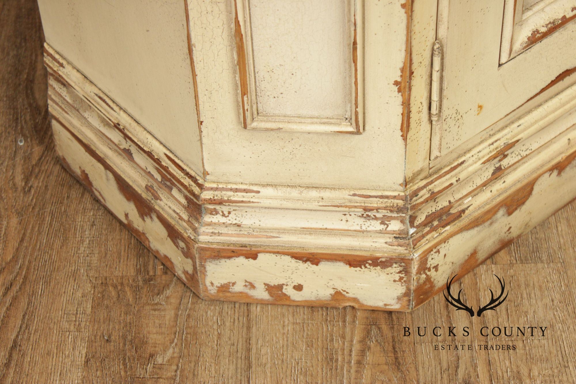 Habersham Distress Painted Corner Cupboard