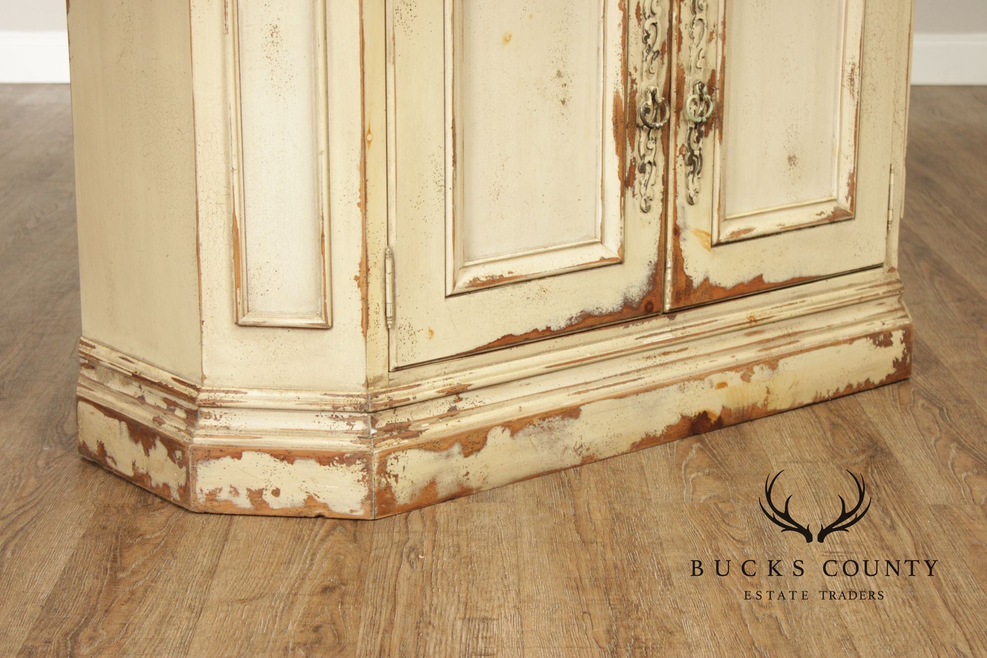 Habersham Distress Painted Corner Cupboard
