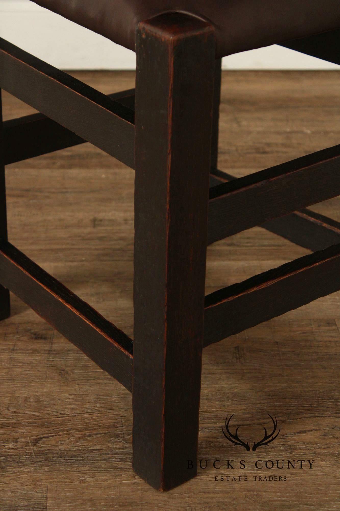 Joseph McHugh Antique Mission Oak Ladder Back Side Chair
