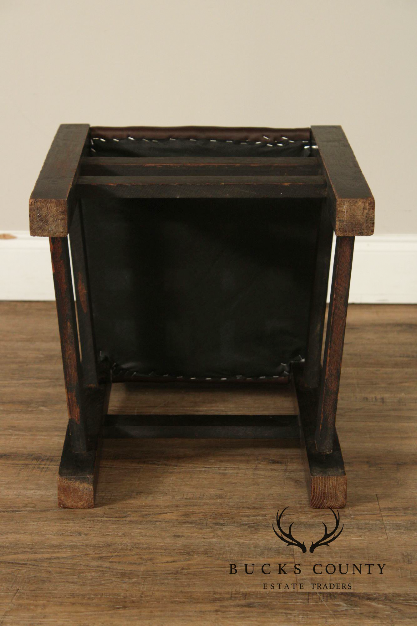 Joseph McHugh Antique Mission Oak Ladder Back Side Chair