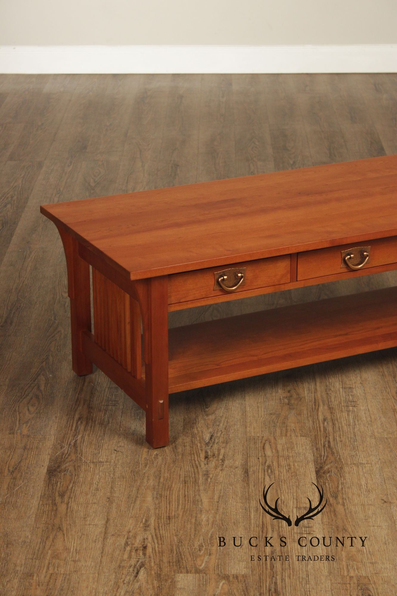 Stickley Mission Collection Cherry Coffee Table With Drawers