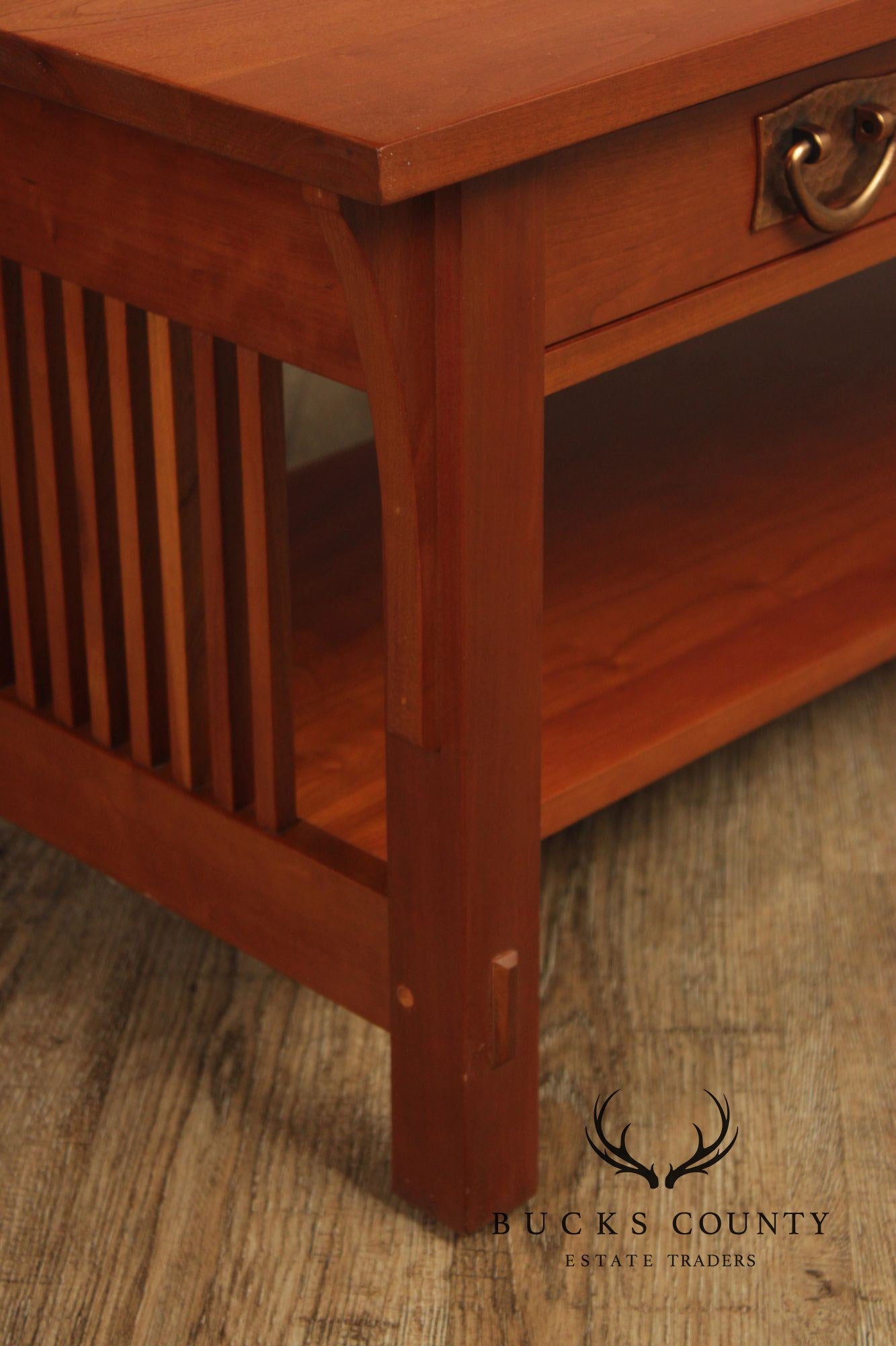 Stickley Mission Collection Cherry Coffee Table With Drawers