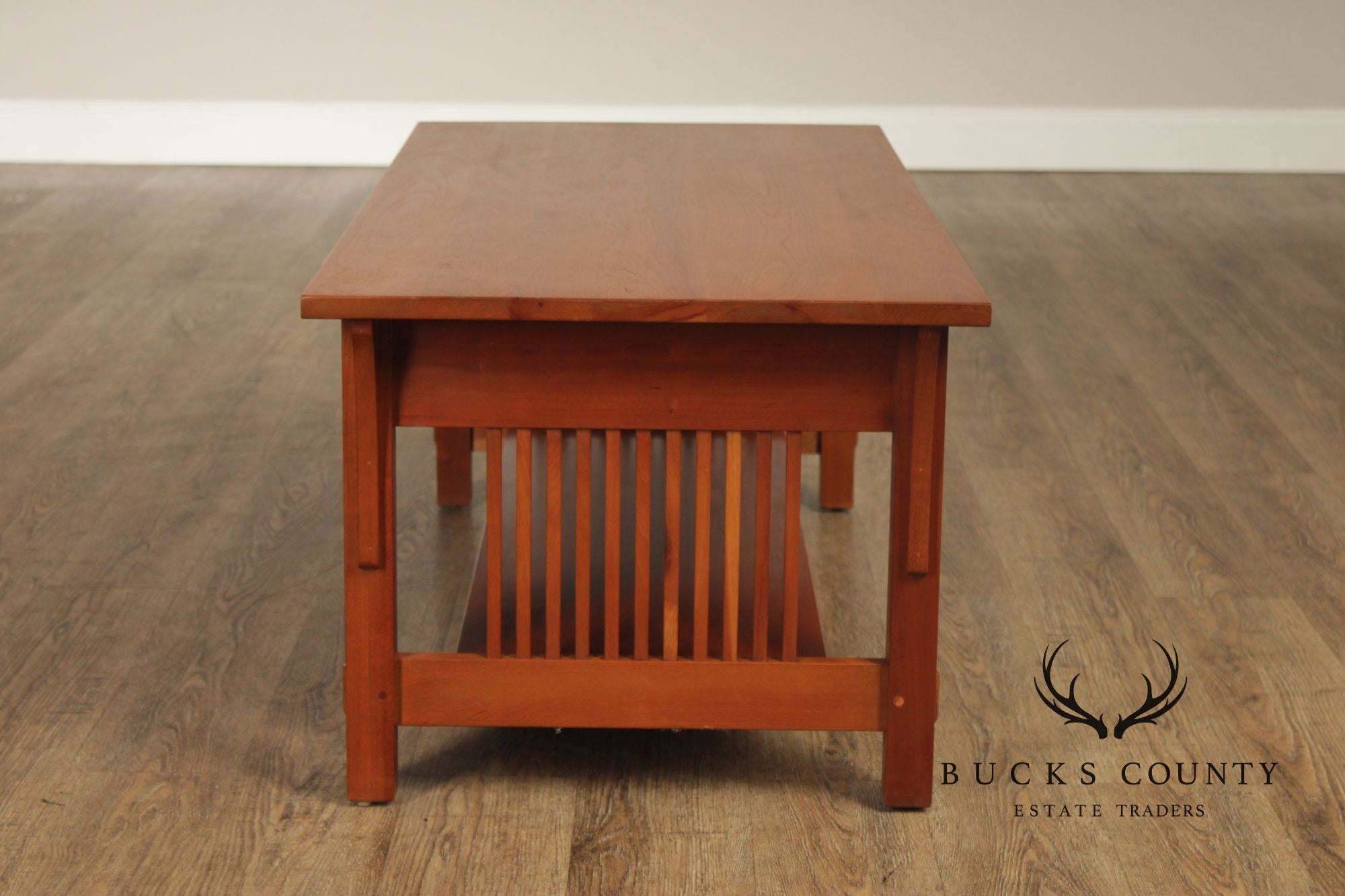 Stickley Mission Collection Cherry Coffee Table With Drawers